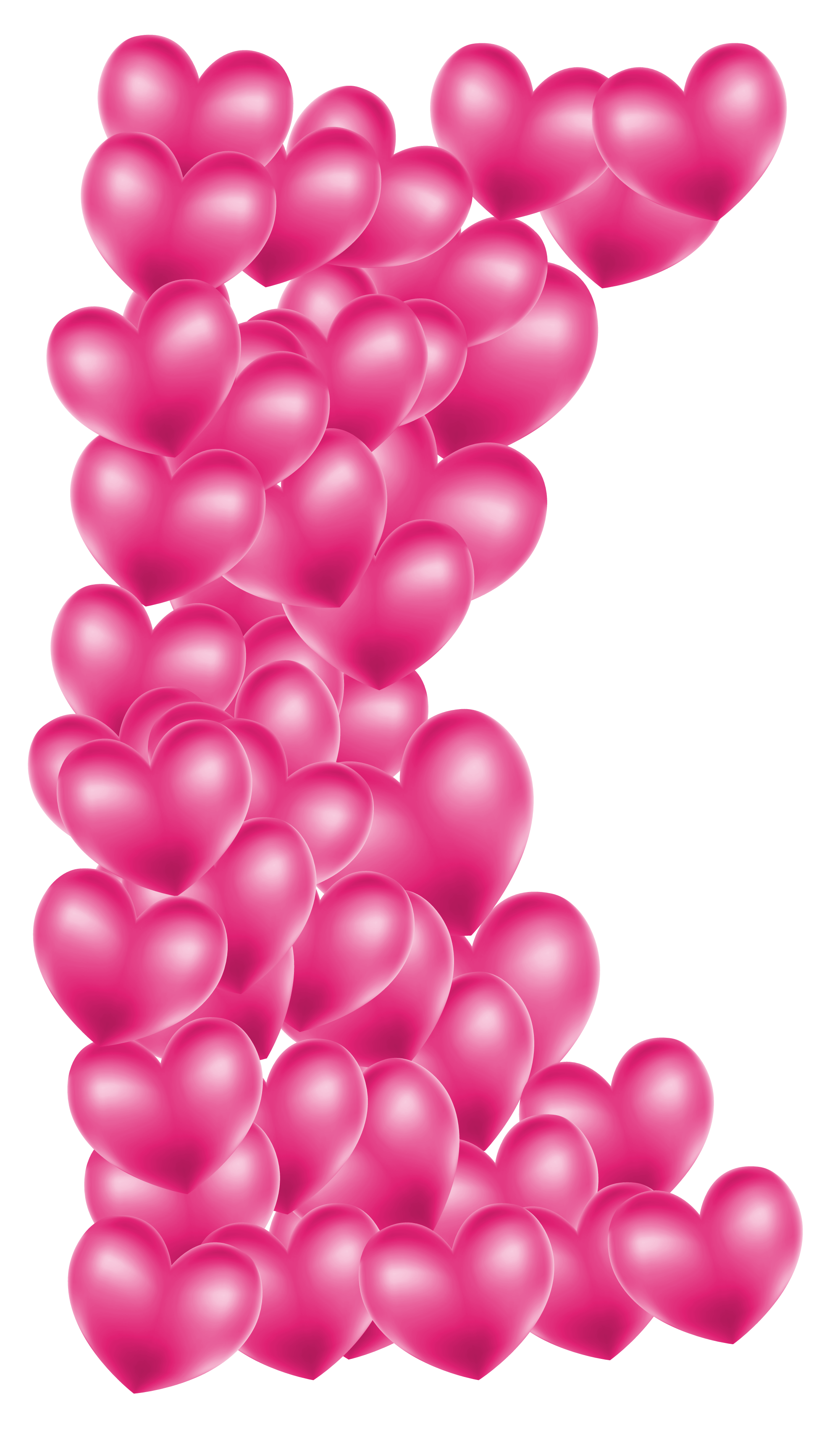 Valentines Day Pink Hearts Decor PNG Clipart | Gallery ...