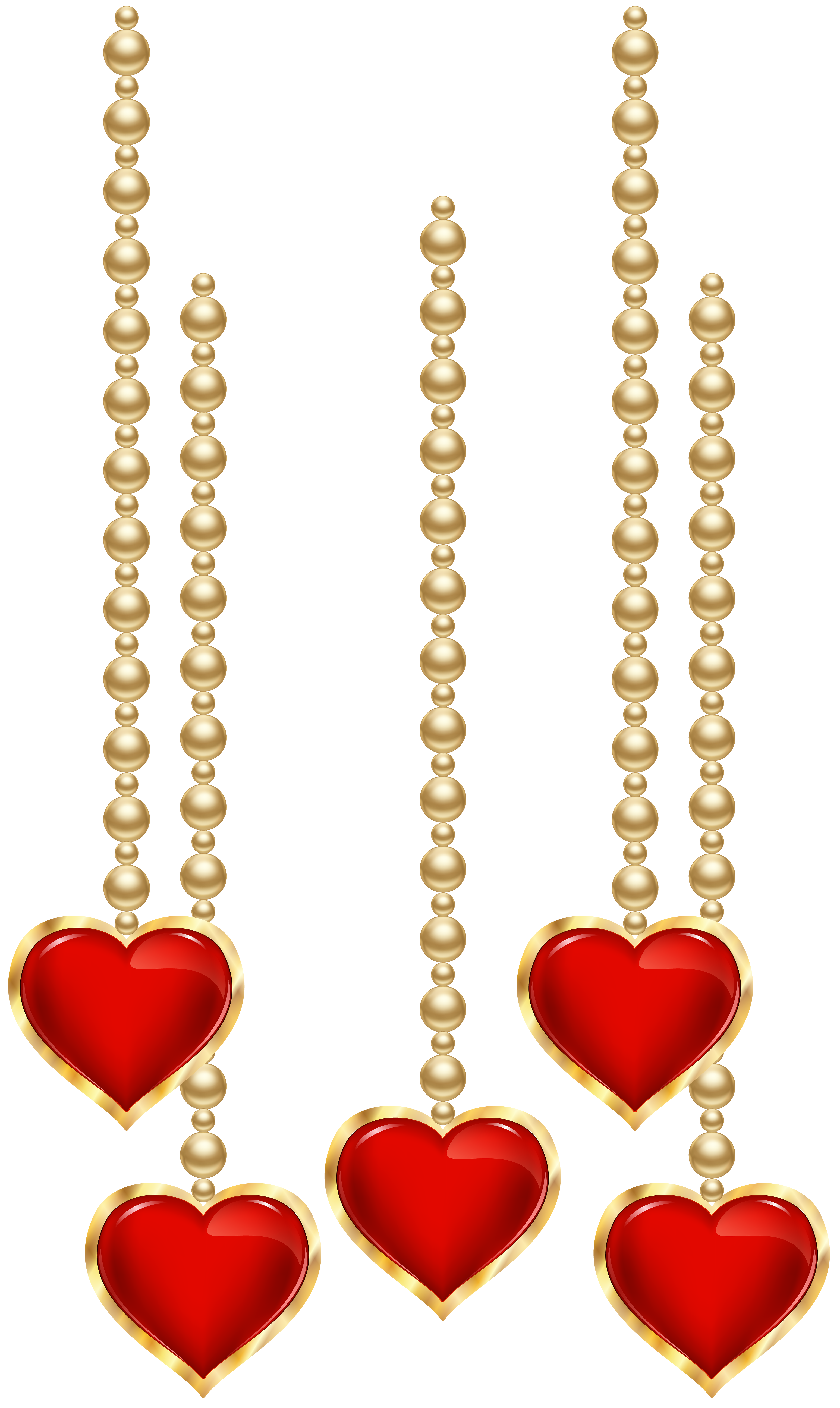 Hanging Decorative Hearts PNG Clip Art | Gallery ...