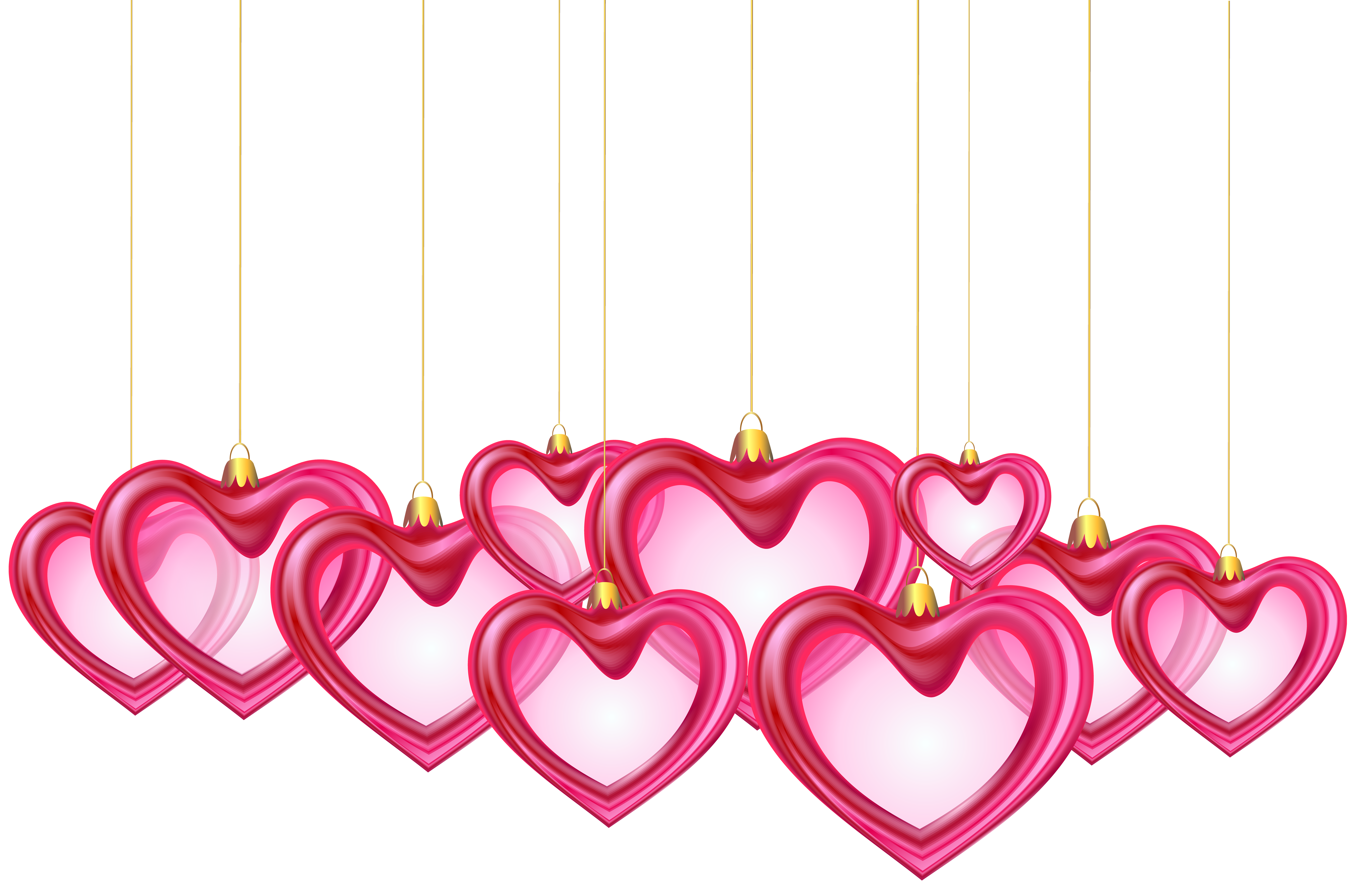 Hanging Hearts Decor Transparent PNG Clip Art | Gallery ...