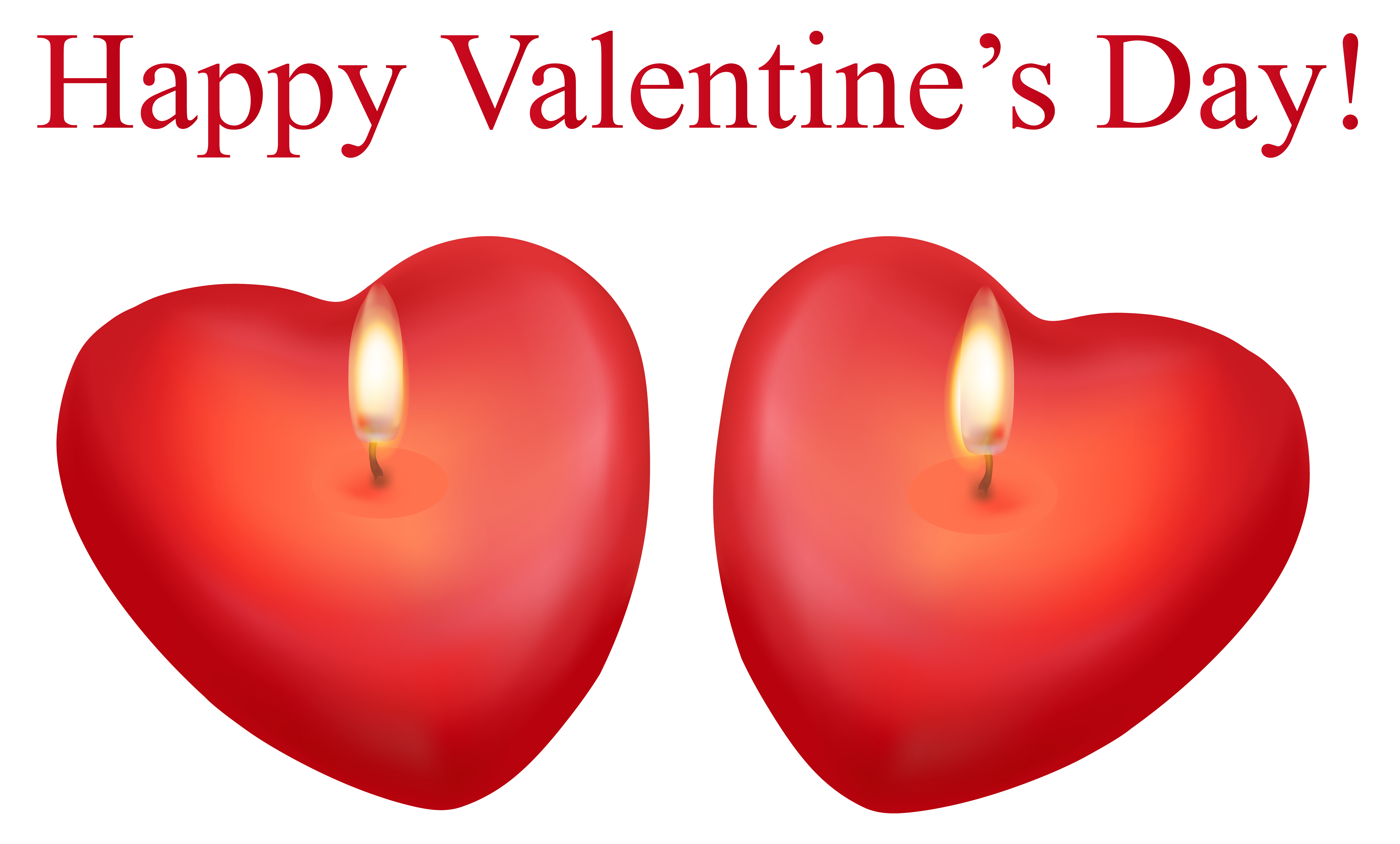 Happy Valentine's Day Heart Candles Transparent PNG Clip ...