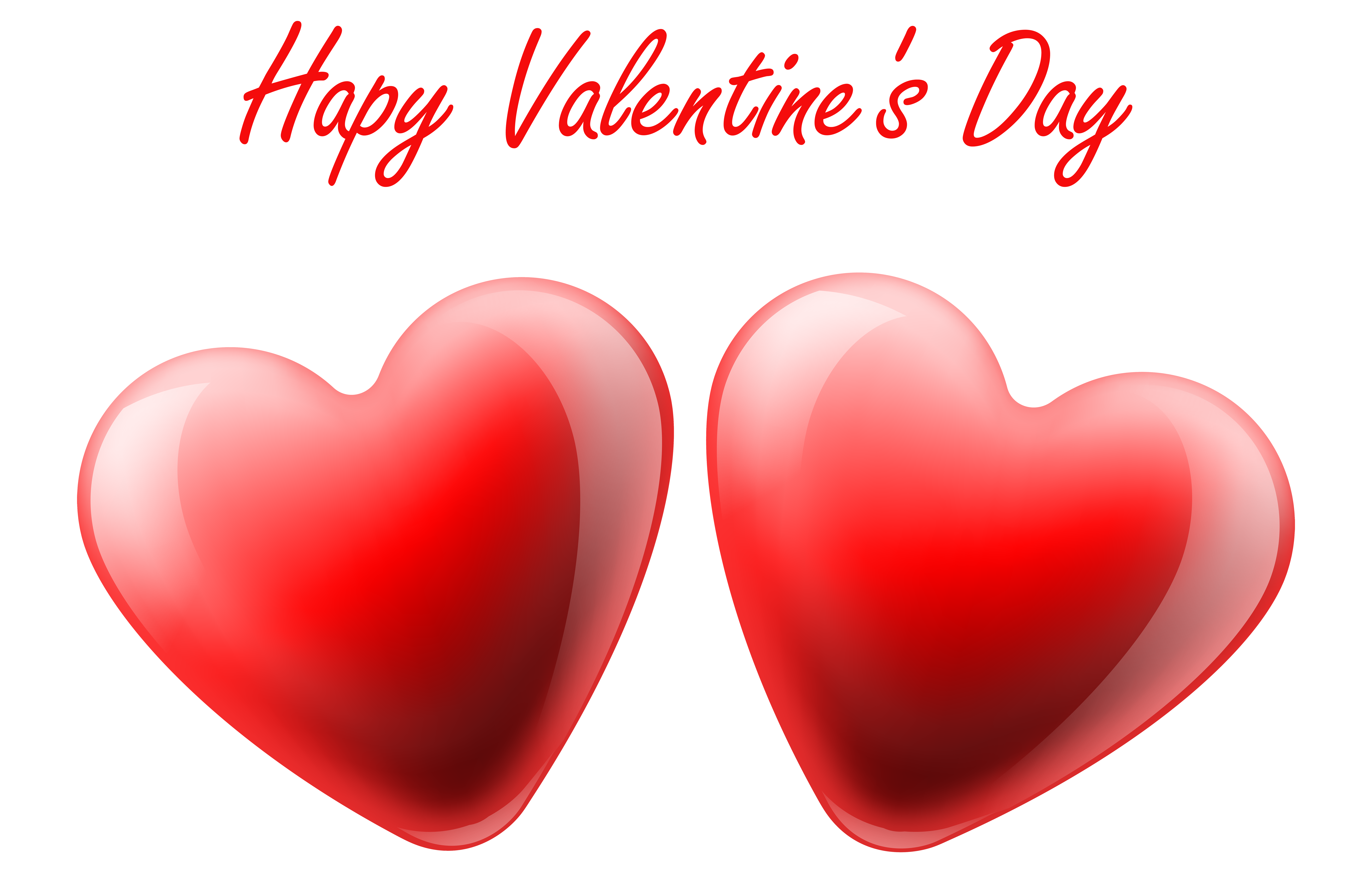 Happy Valentine's Day Hearts Transparent PNG Clip Art ...