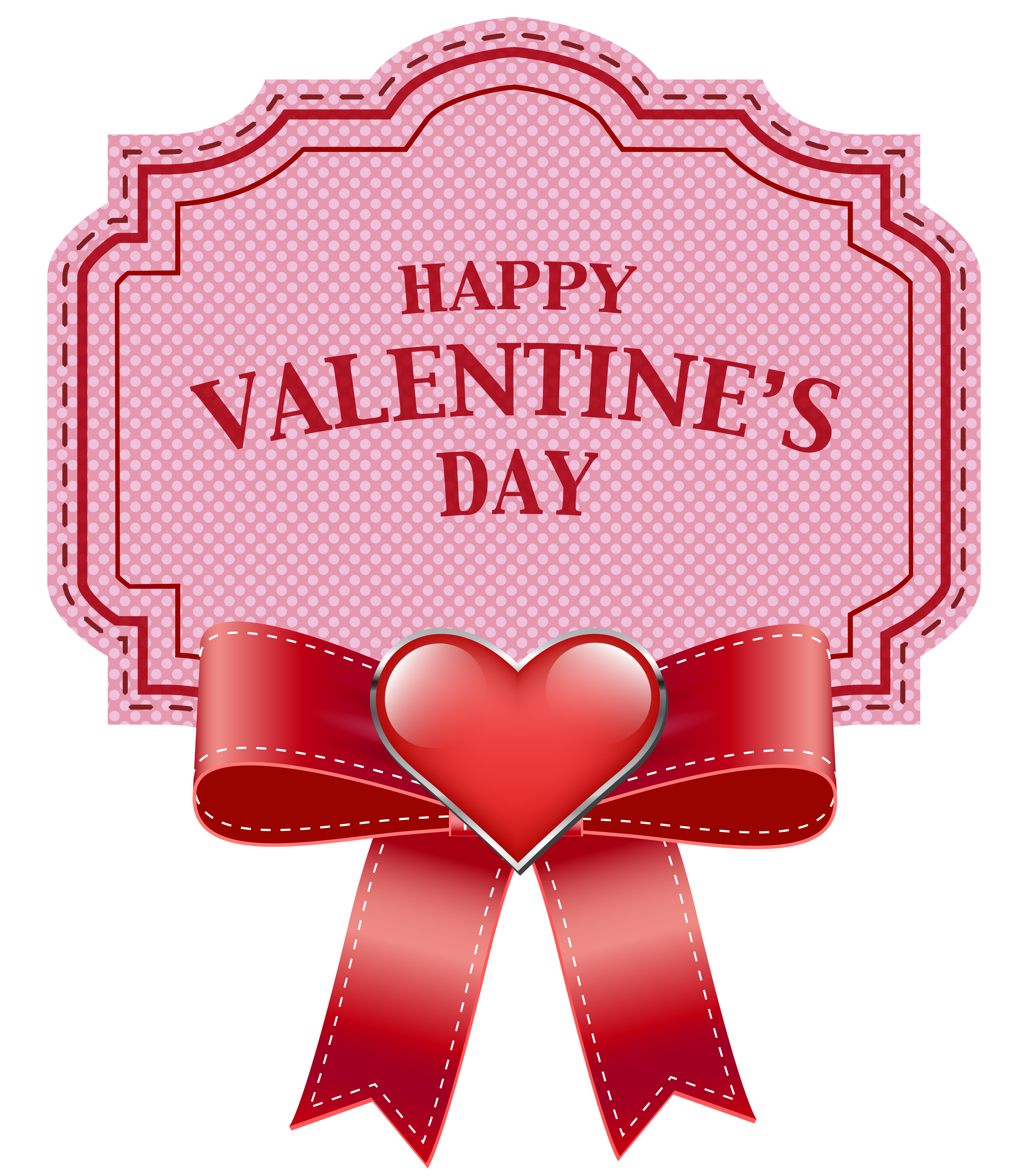 Happy Valentine's Day Label Transparent PNG Clip Art Image ...