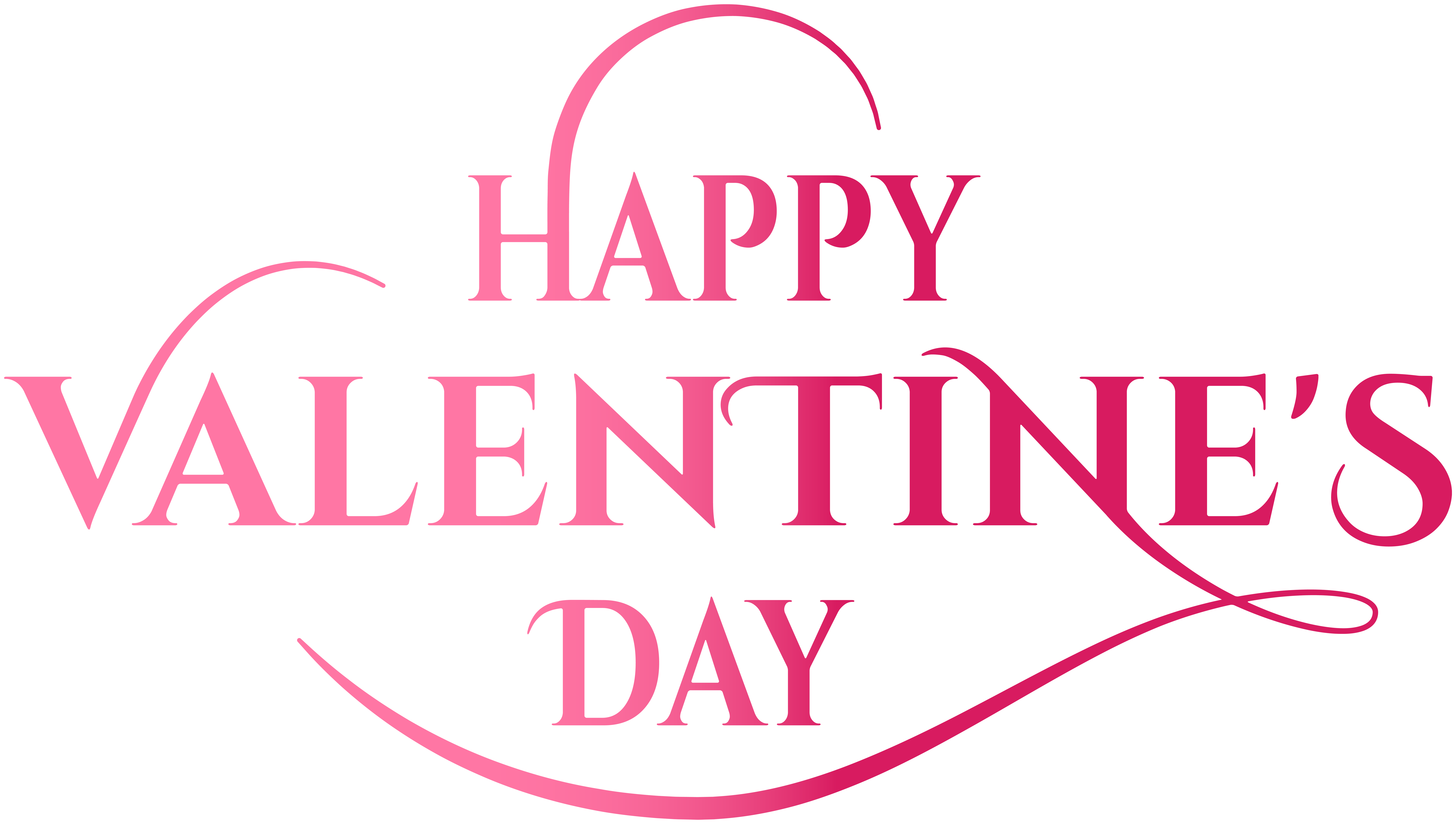 Happy Valentine's Day Pink Text PNG Image | Gallery Yopriceville - High
