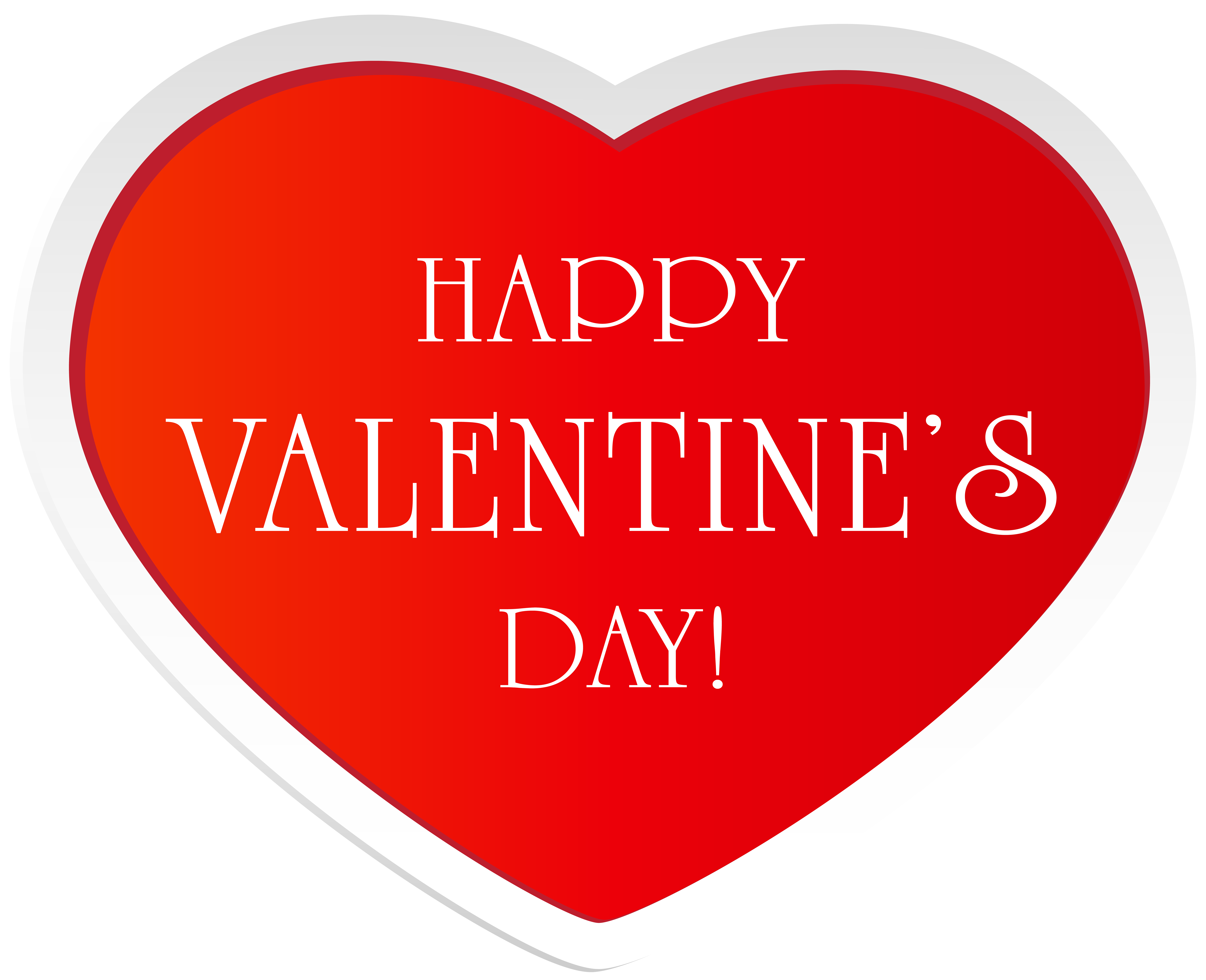 Happy Valentine's Day Red Heart Clip Art Image | Gallery Yopriceville ...