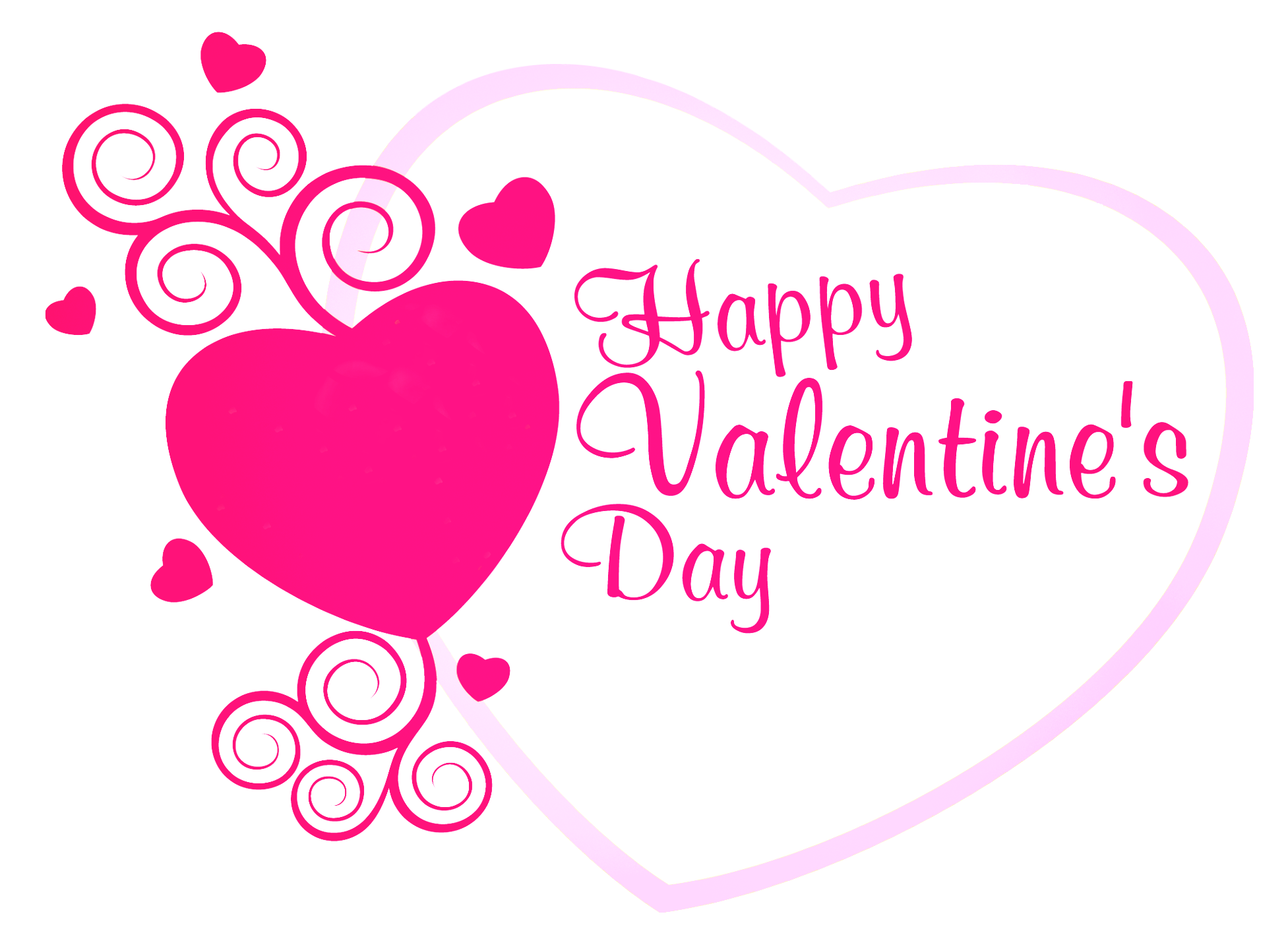 Happy Valentines Pink Heart Decor PNG Picture | Gallery ...