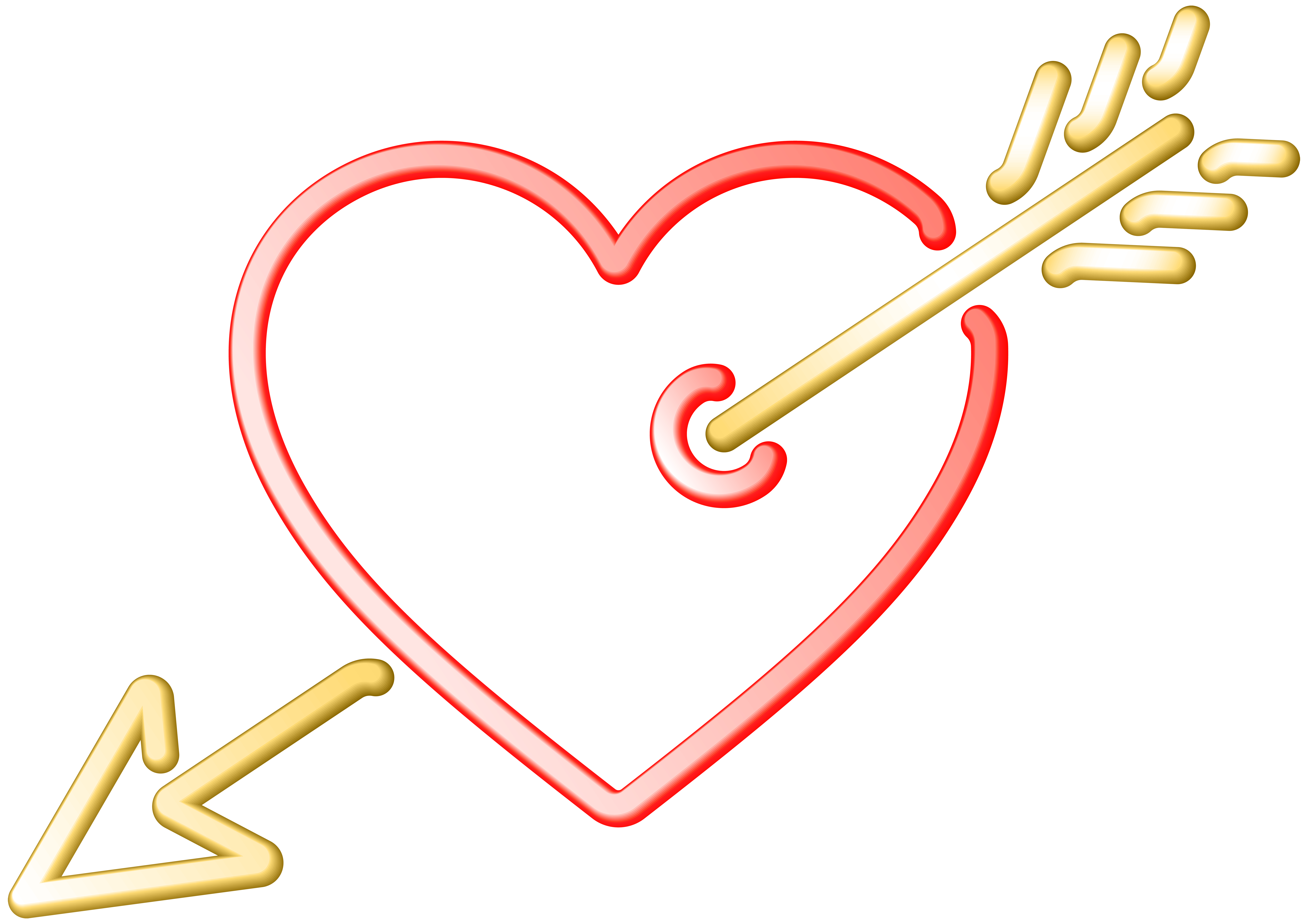 Heart and Arrow Transparent Clip Art Image | Gallery Yopriceville