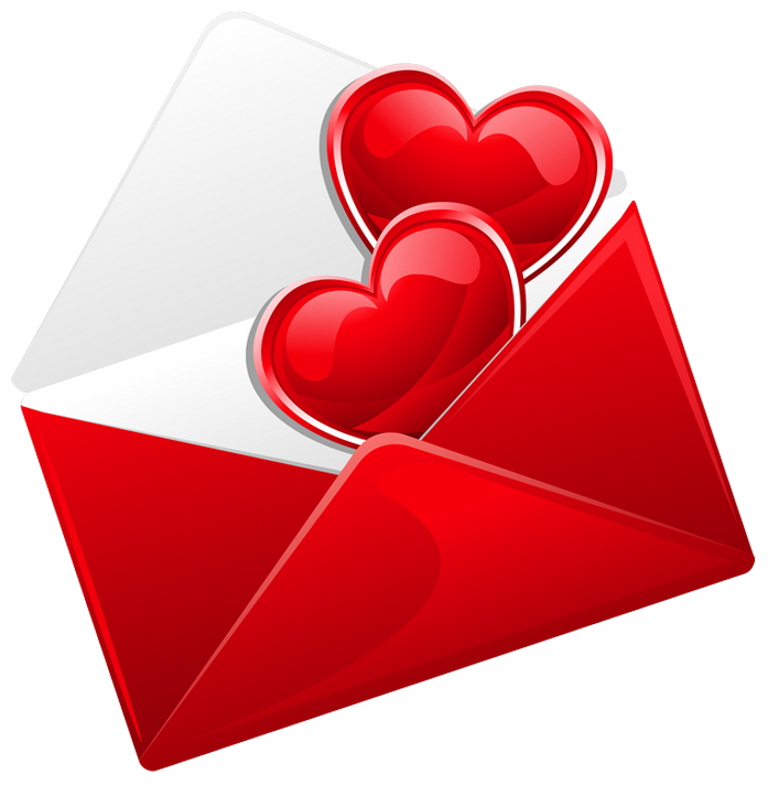Transparent Red Love Letter with Hearts PNG Picture | Gallery