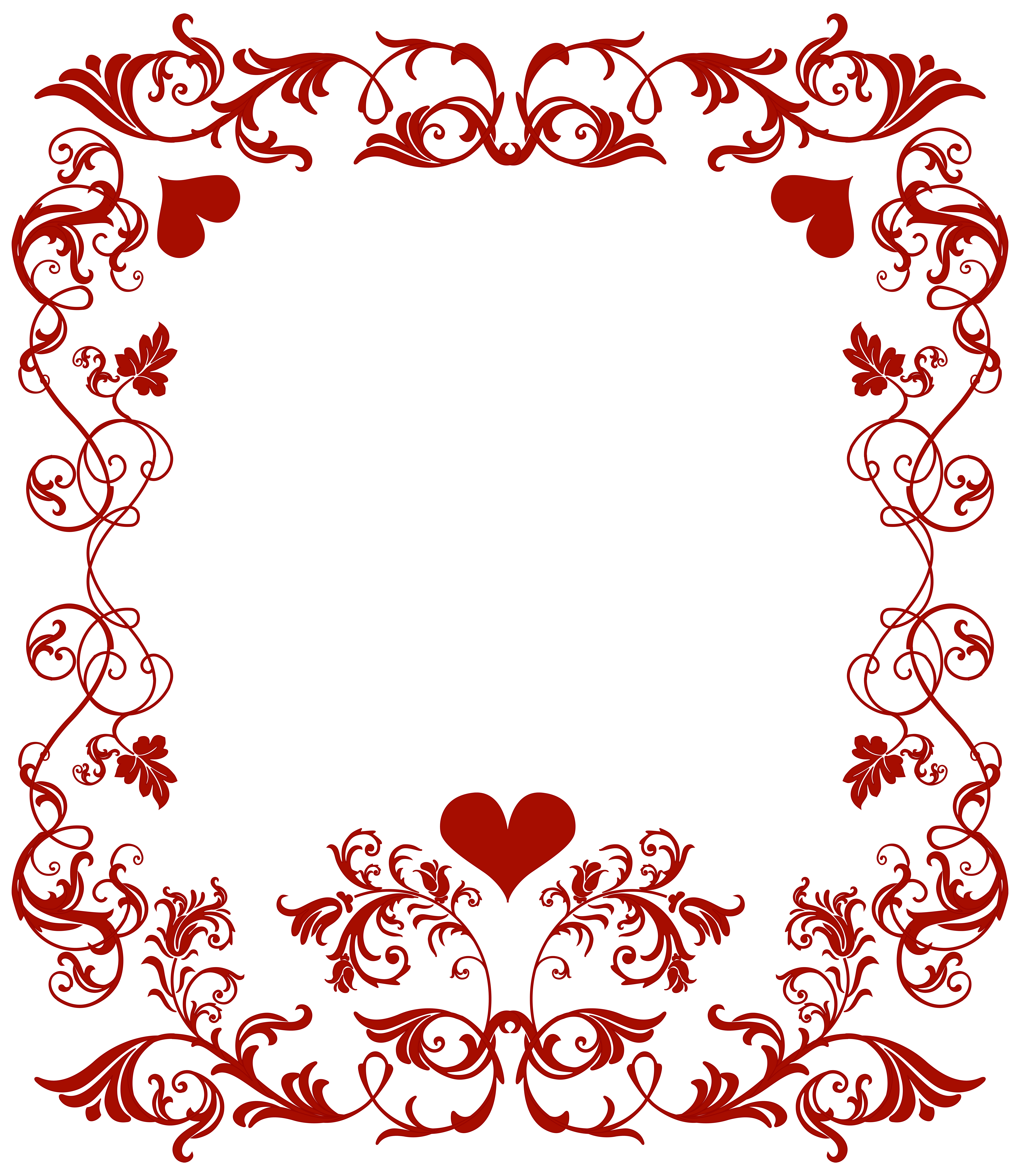 Valentine's Day Decorative Border Transparent PNG Clip Art ...