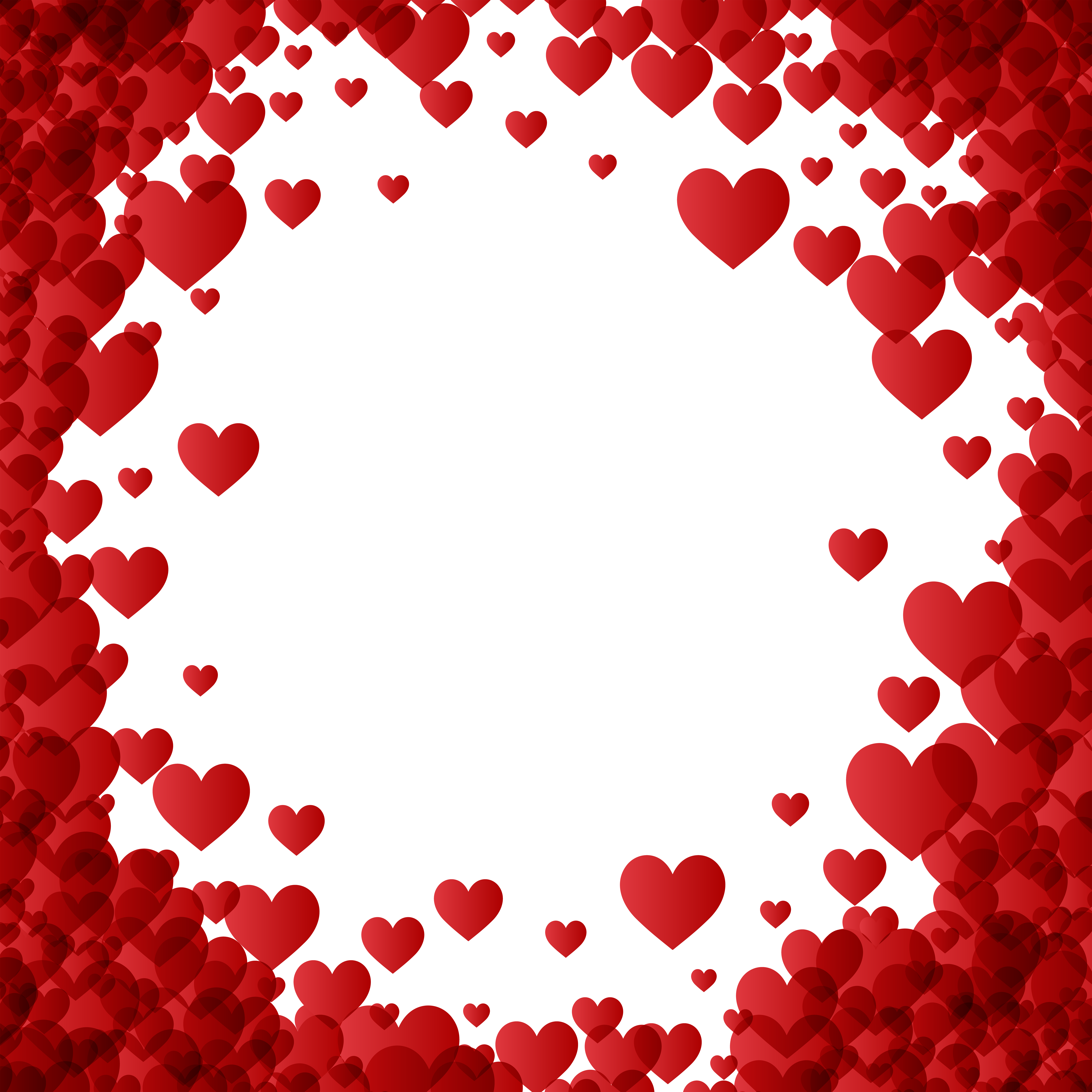 Valentine's Day Heart Border Frame Transparent Image ...