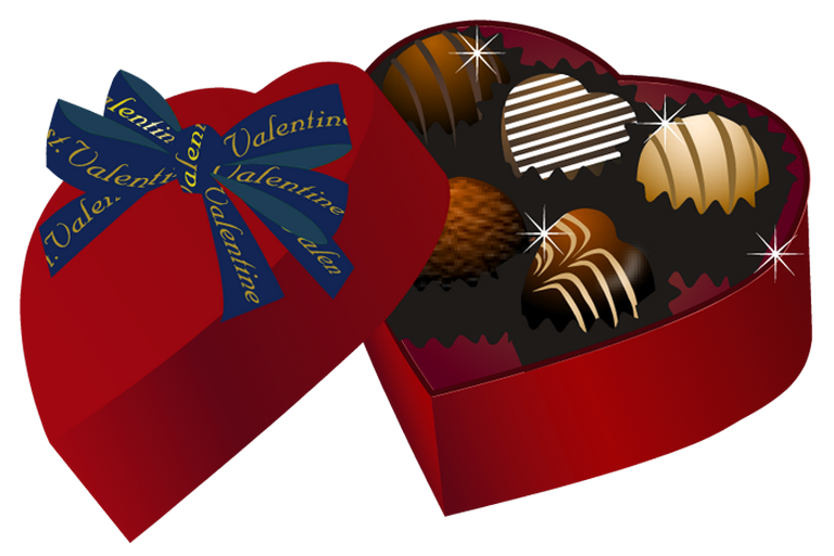 Valentine Red Heart Chocolate Box PNG Clipart Truffle Valentine's Day