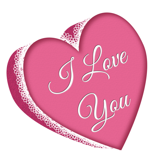 Valentines Day Pink Heart with Lace PNG Clipart Picture | Gallery ...