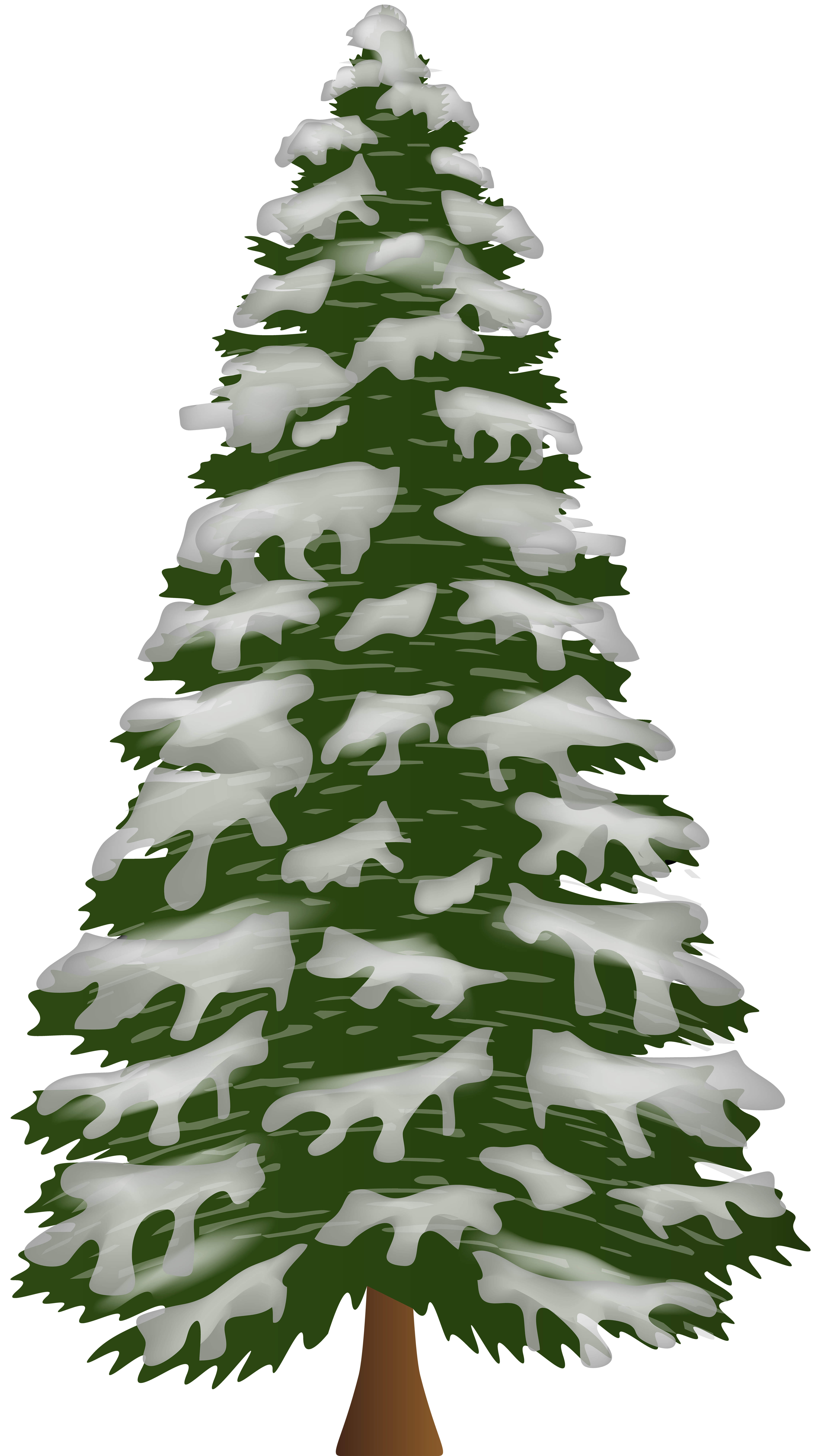 tree covered in snow clipart free