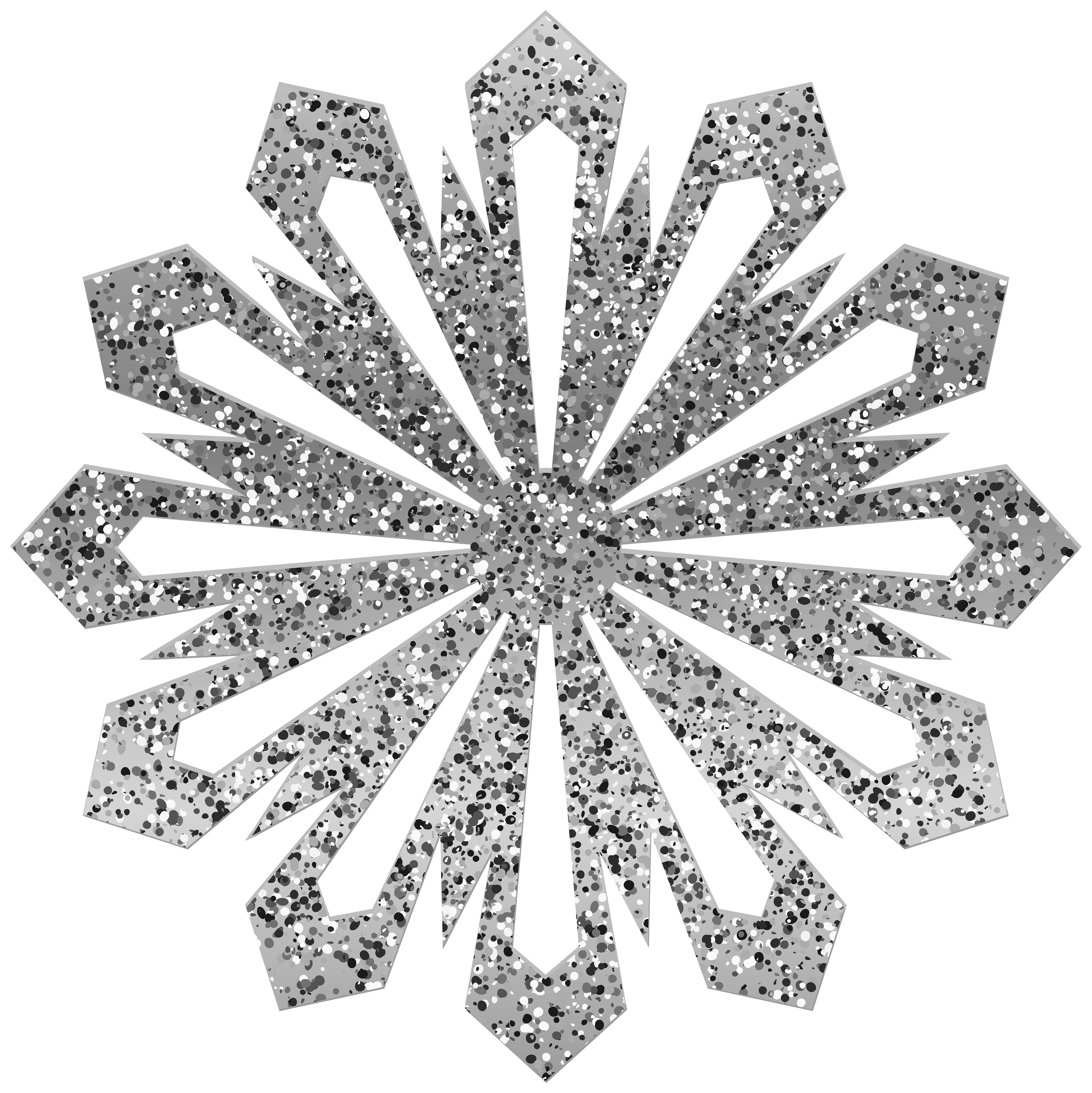 Silver Snowflakes Clip Art, Snowflake Graphics, Winter Clipart