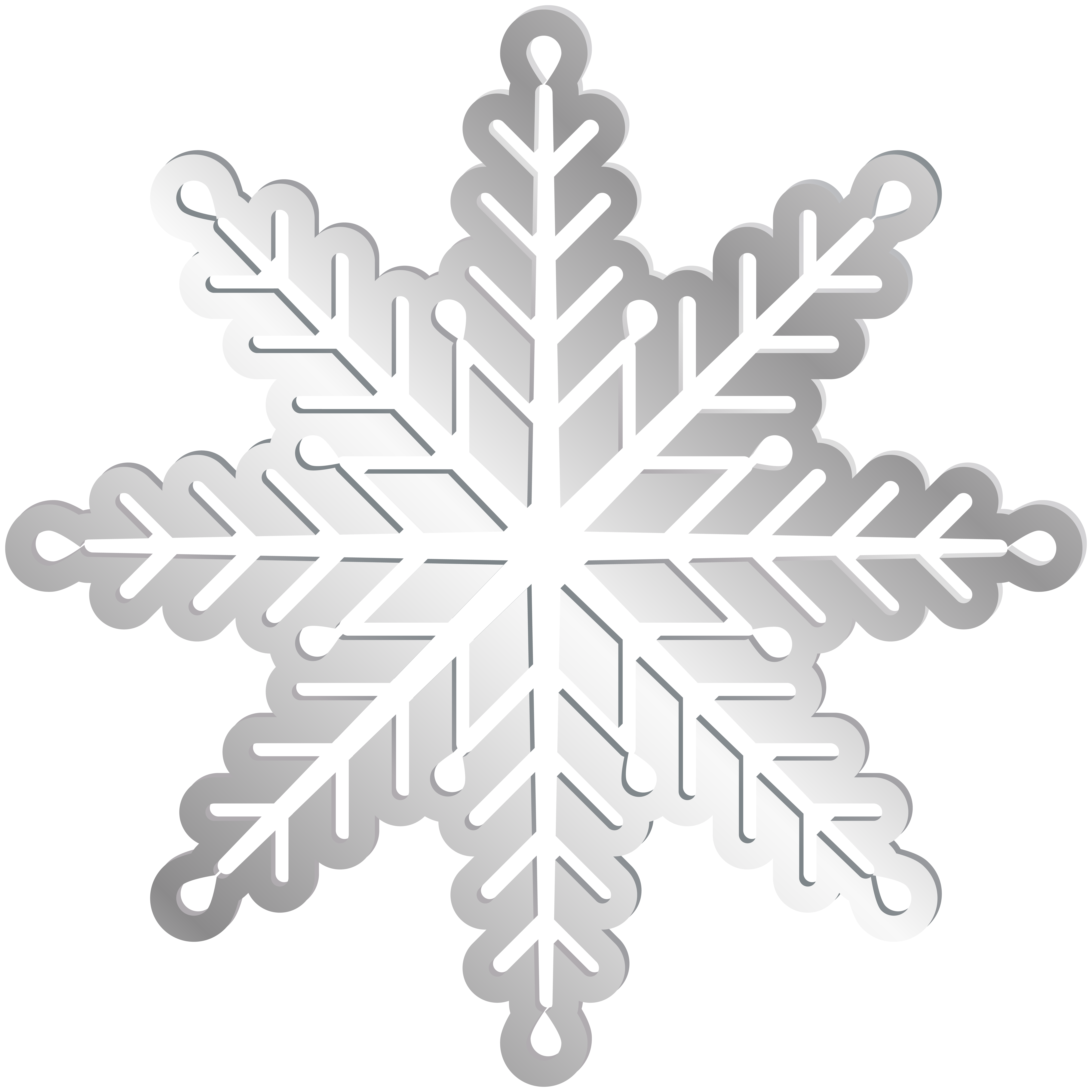 Silver Snowflake PNG Clip Art Image​  Gallery Yopriceville - High-Quality  Free Images and Transparent PNG Clipart