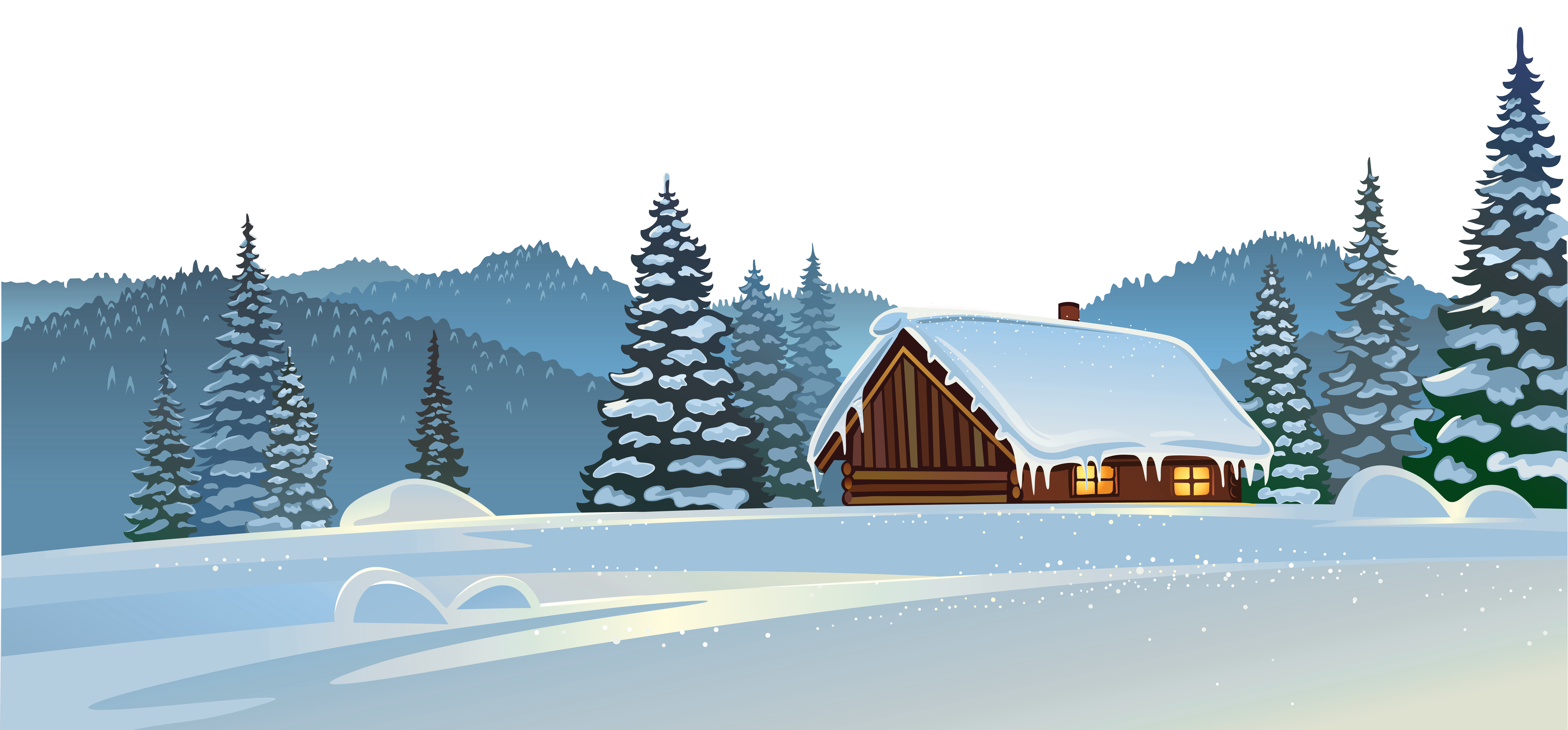 Winter House And Snow Ground Png Clipart Image Gallery View Full Size