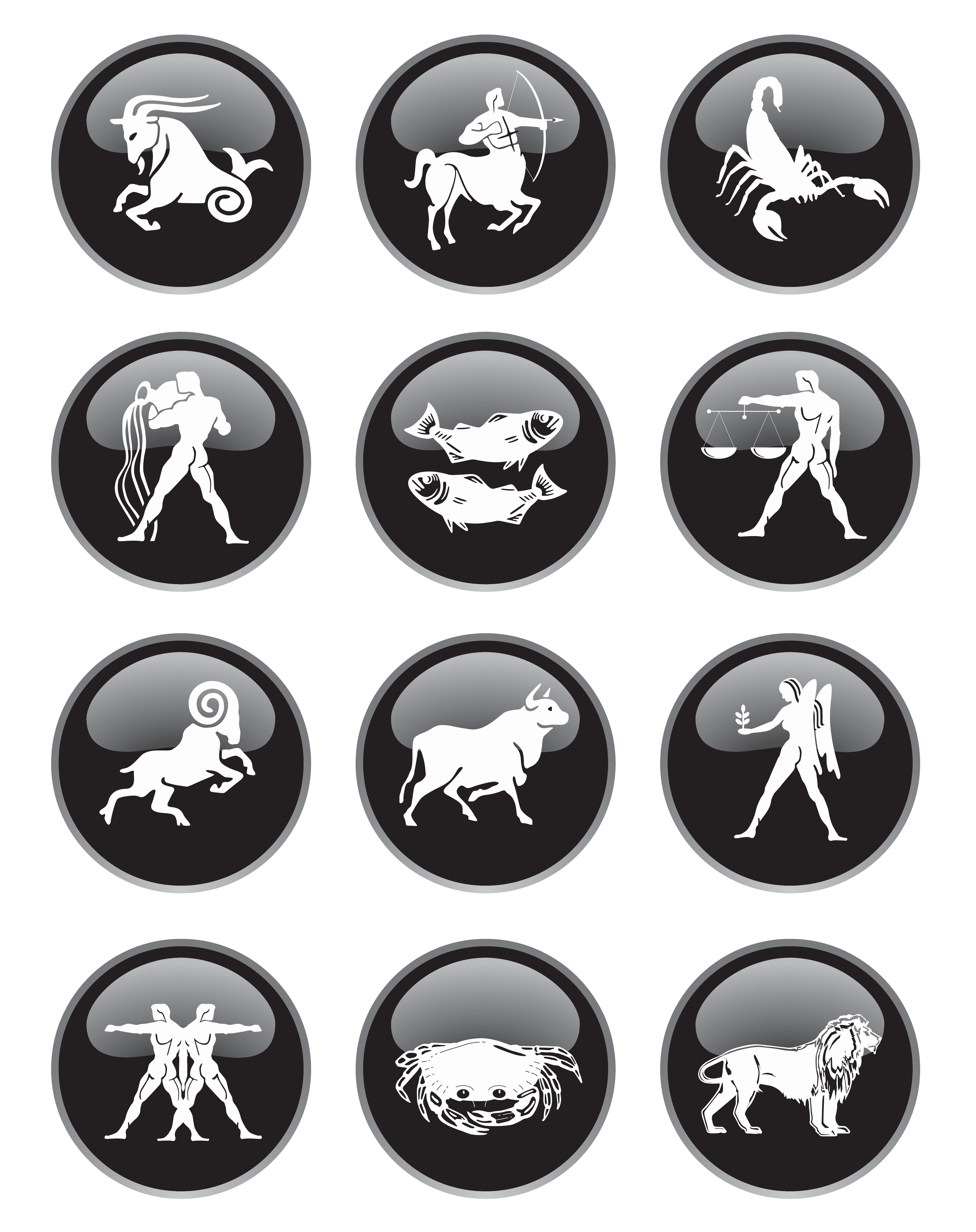 Download Black Zodiac Signs Png Clipart Picture Gallery Yopriceville High Quality Images And Transparent Png Free Clipart