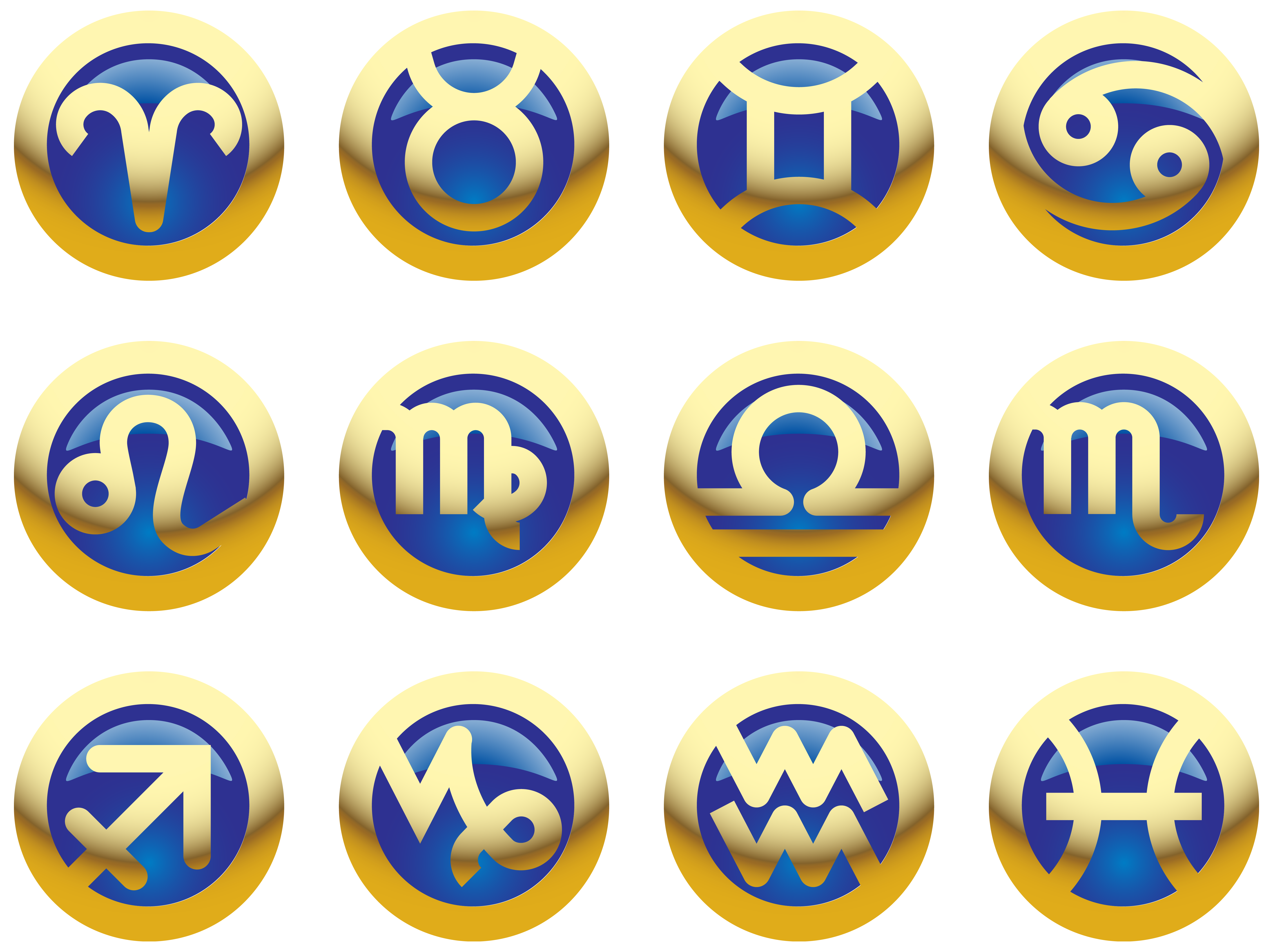 golden blue zodiac signs png clipart image gallery yopriceville