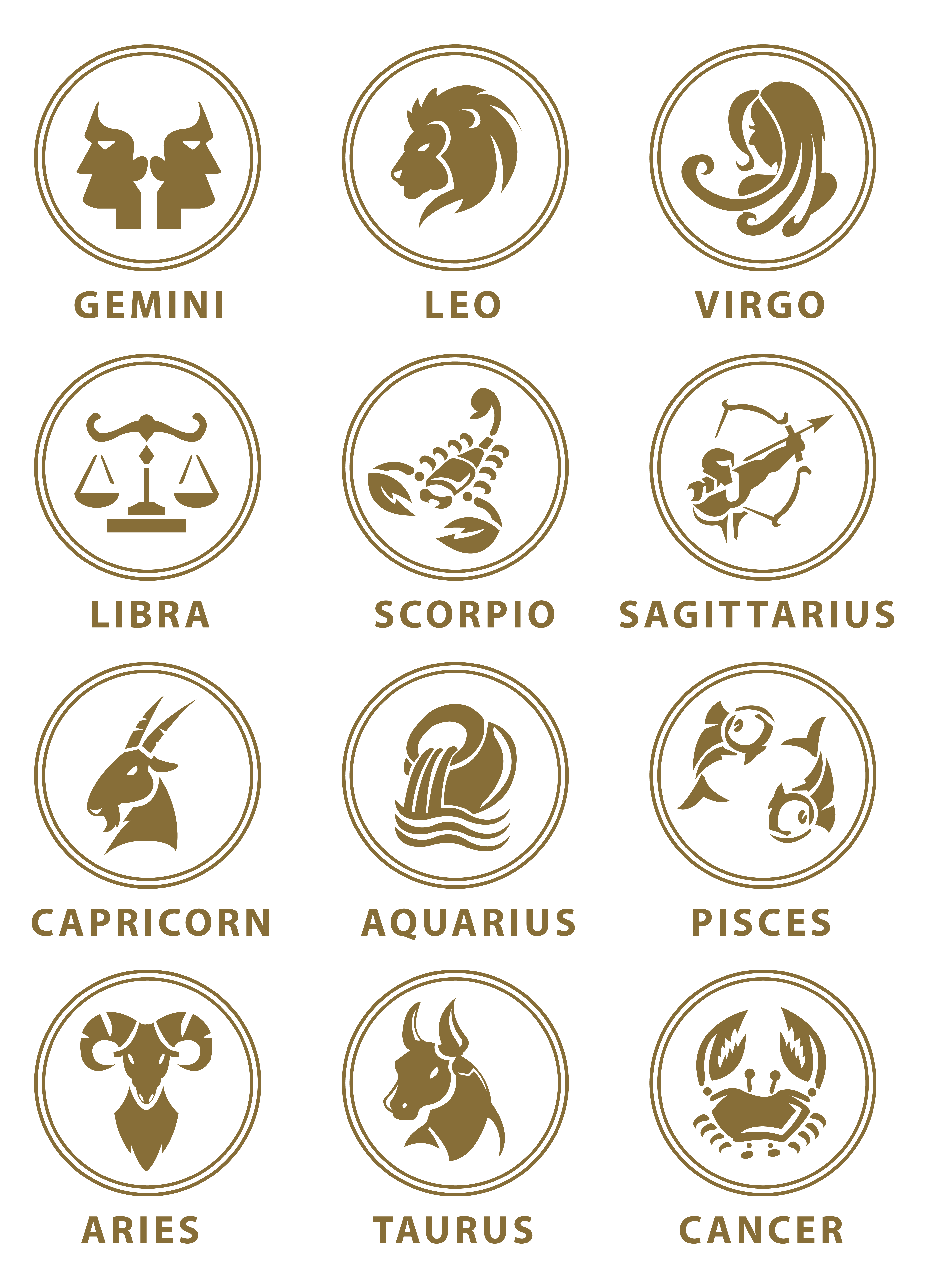 Download Transparent Zodiac Signs Set Png Clipart Image Gallery Yopriceville High Quality Images And Transparent Png Free Clipart