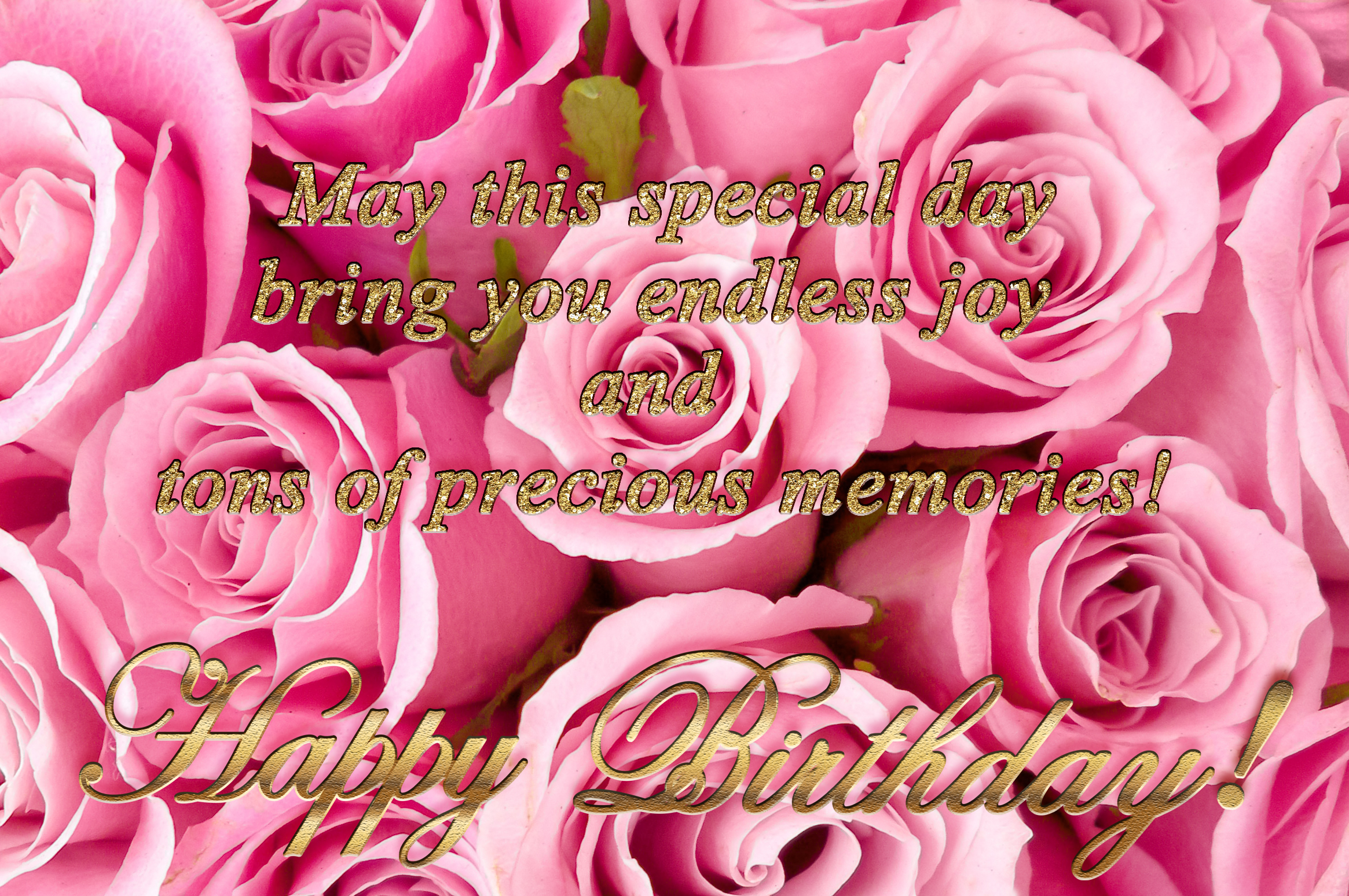 Download Pink And Red Roses Birthday Message Picture