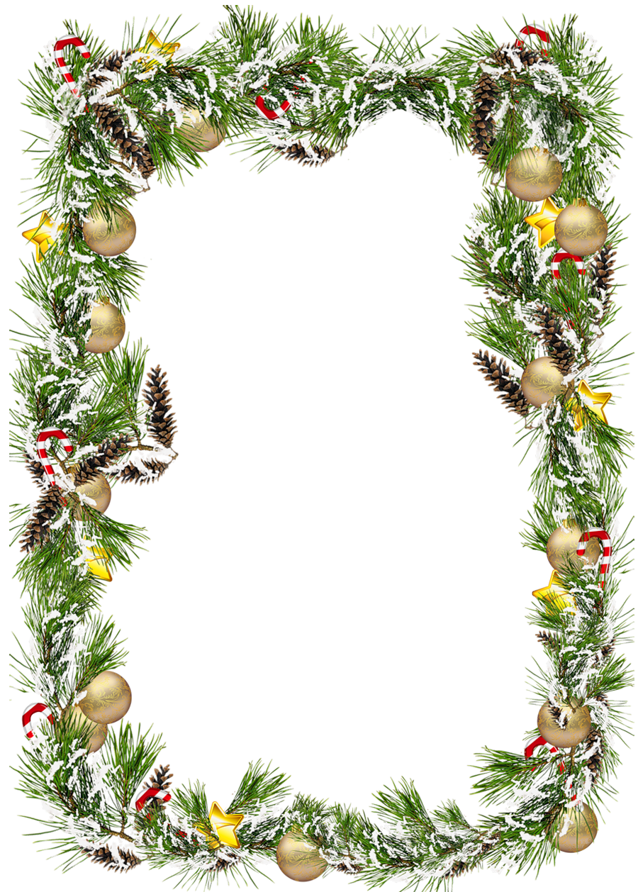 Christmas Transpa Png Photo Frame With And Pine