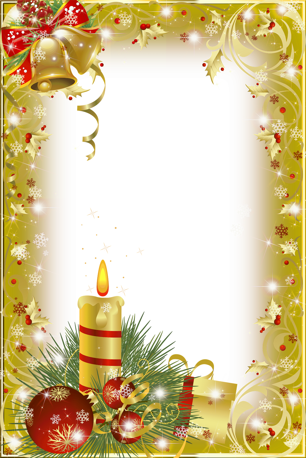 Gold Transparent Christmas Photo Frame | Gallery ...