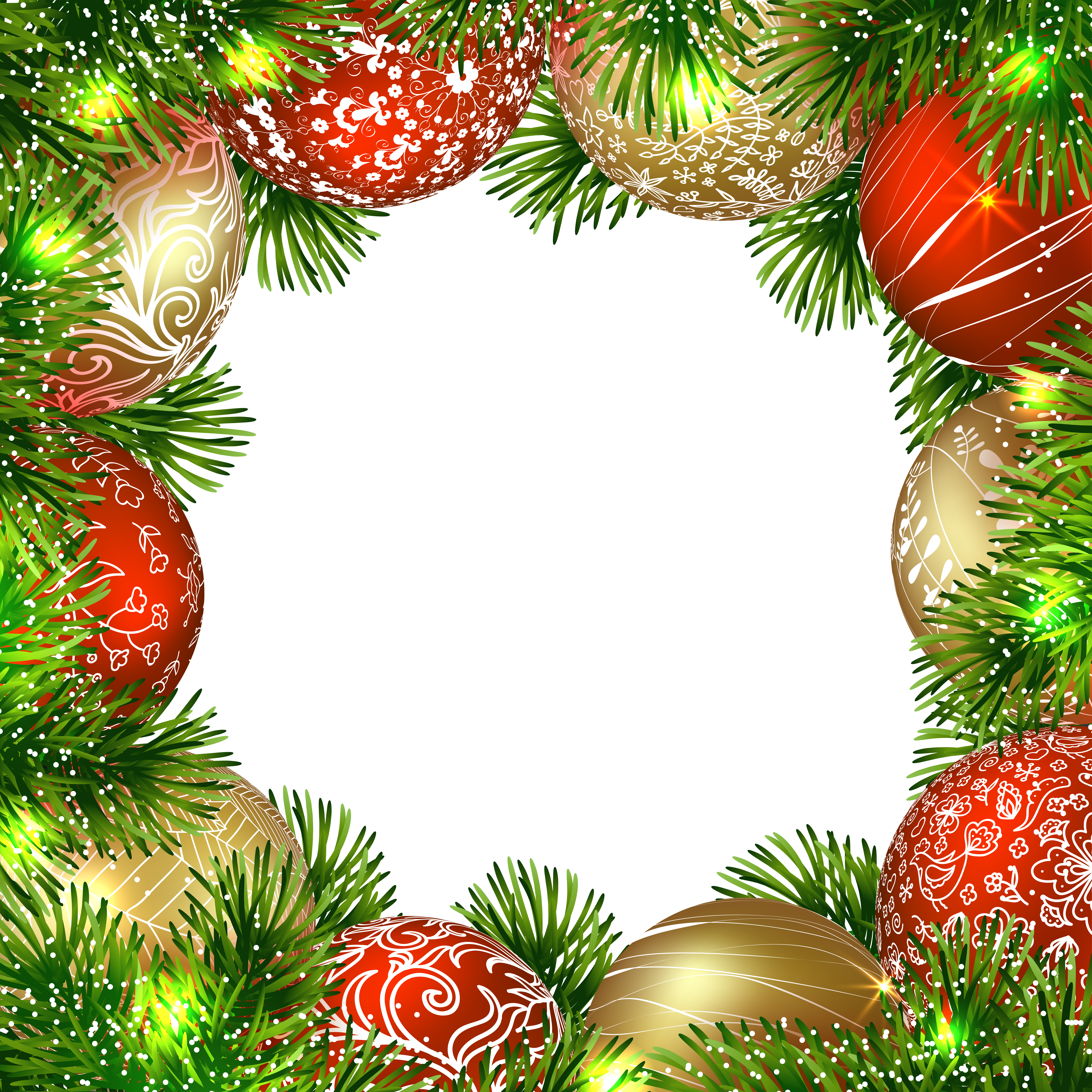 Transparent Christmas PNG Border Frame with Ornaments​ | Gallery  Yopriceville - High-Quality Free Images and Transparent PNG Clipart