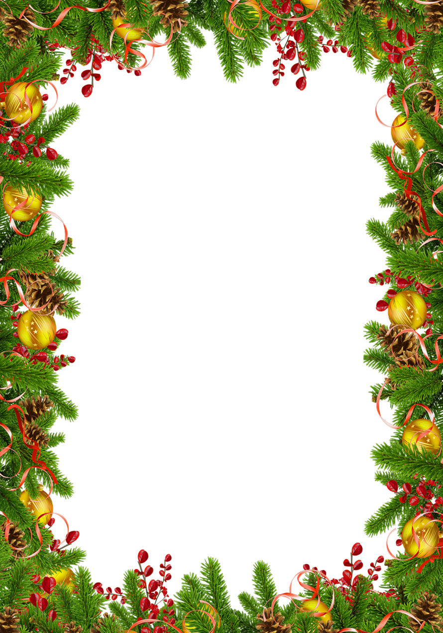 Transparent Christmas Photo Frame With Pine Cones Transparent Christmas Photo Frame With Pine Cones