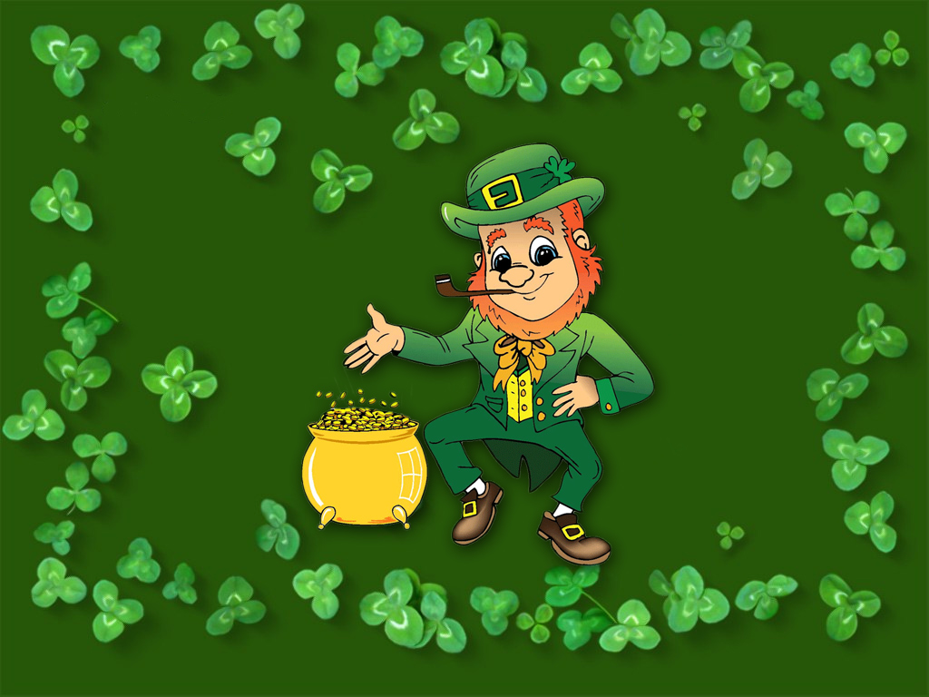 Happy St. Patrick?s Shamrocks Wallpaper Vector Download