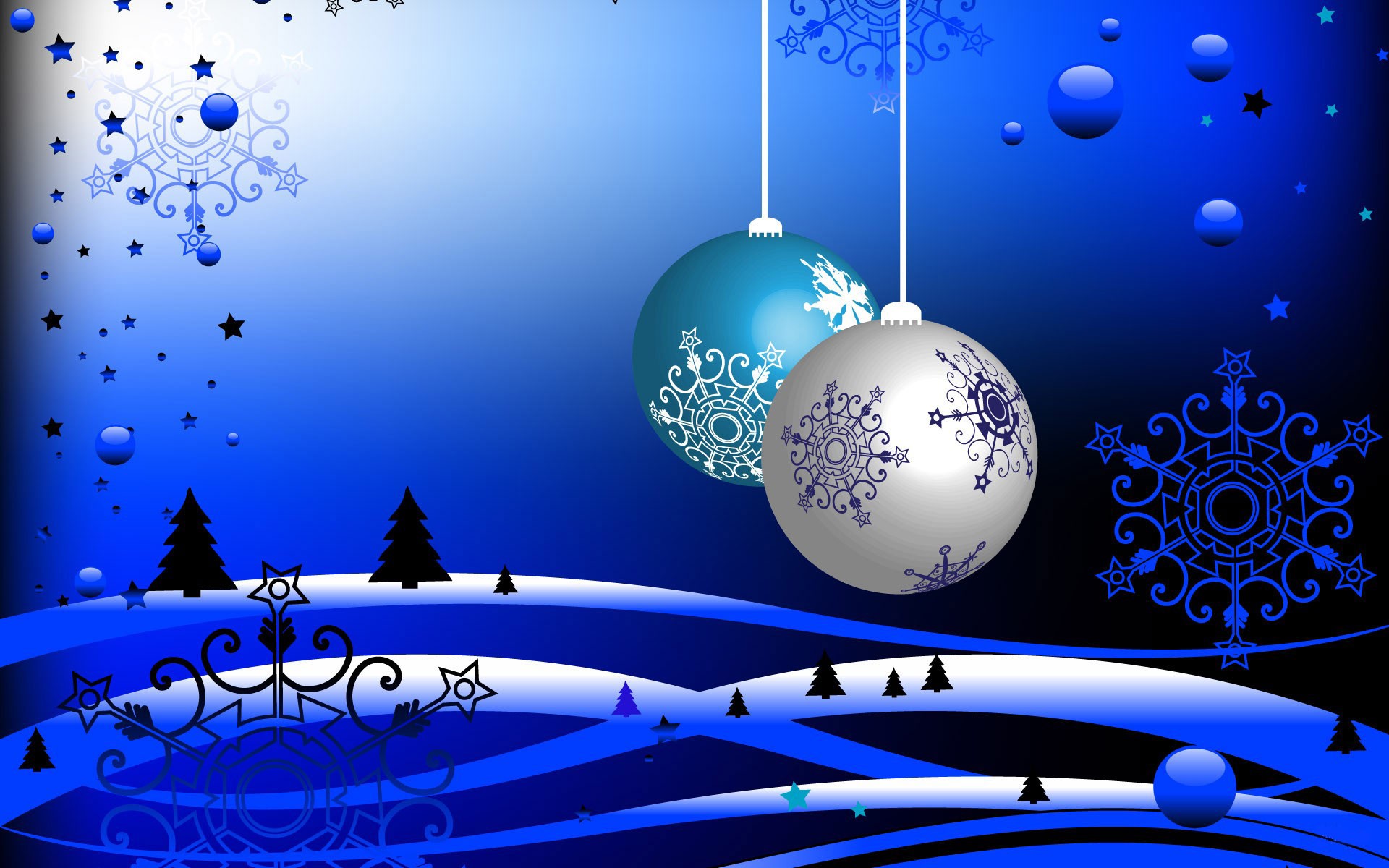 blue ornaments
