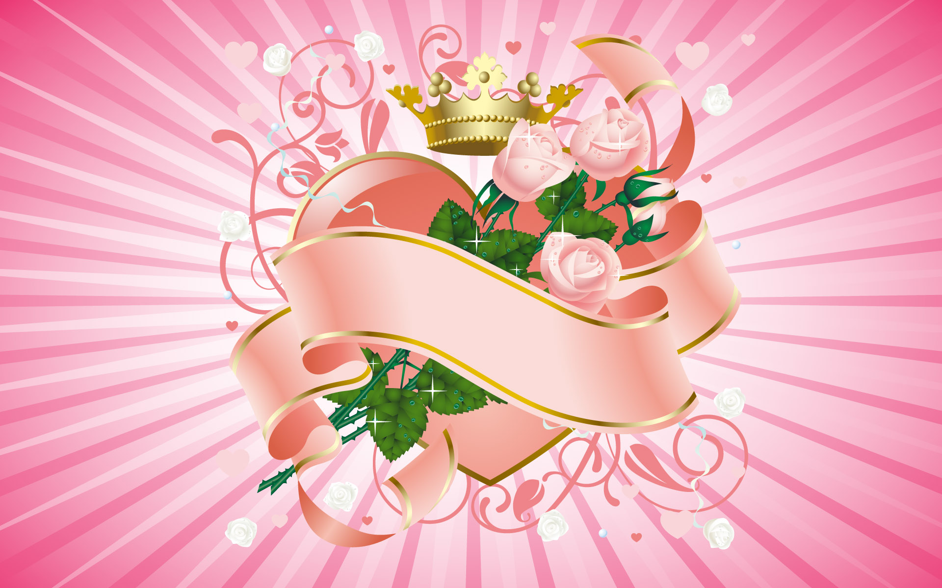 Heart With Rose Valentine Day Wallpaper Gallery Yopriceville