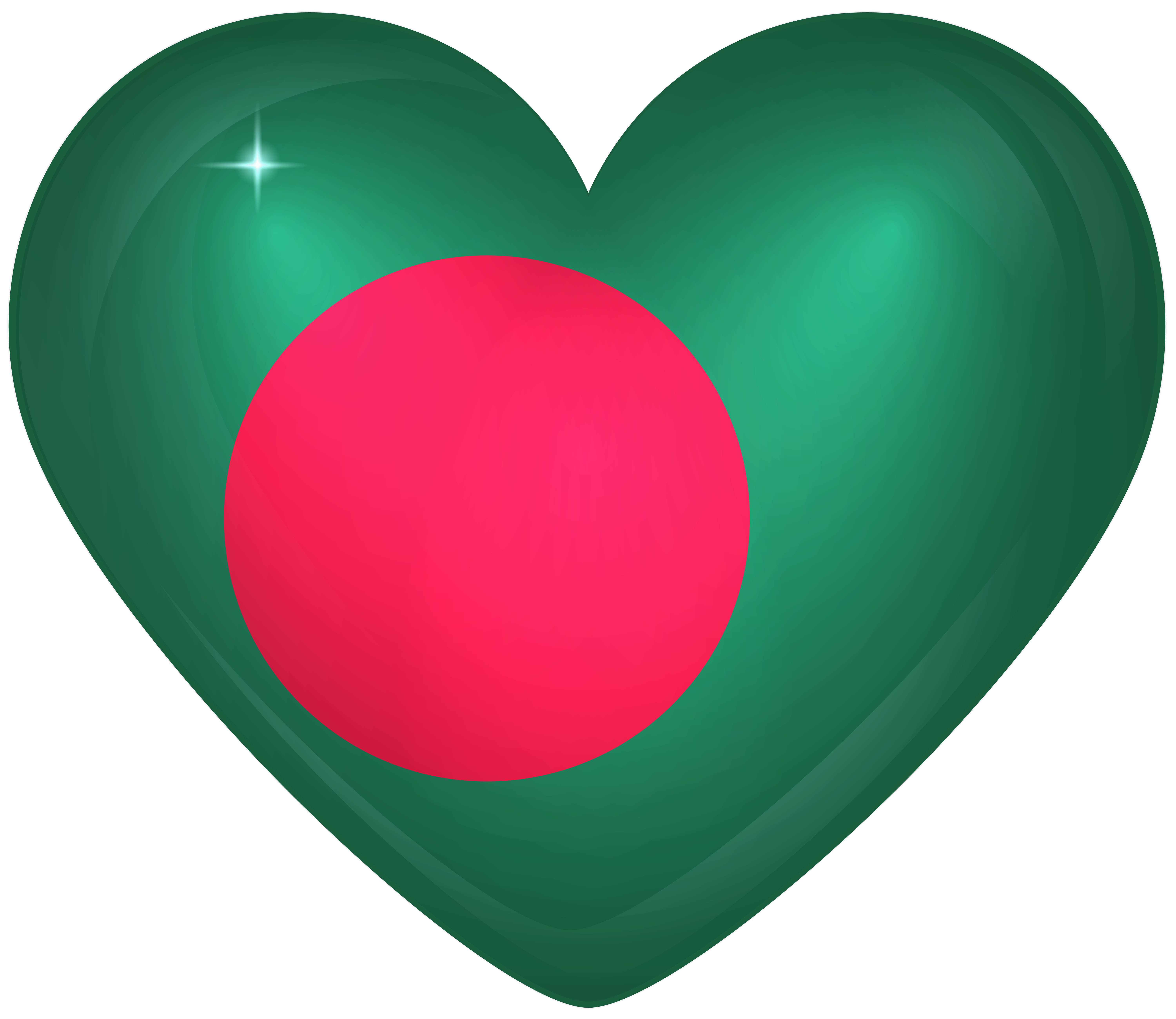 Download Bangladesh Large Heart Flag | Gallery Yopriceville - High ...