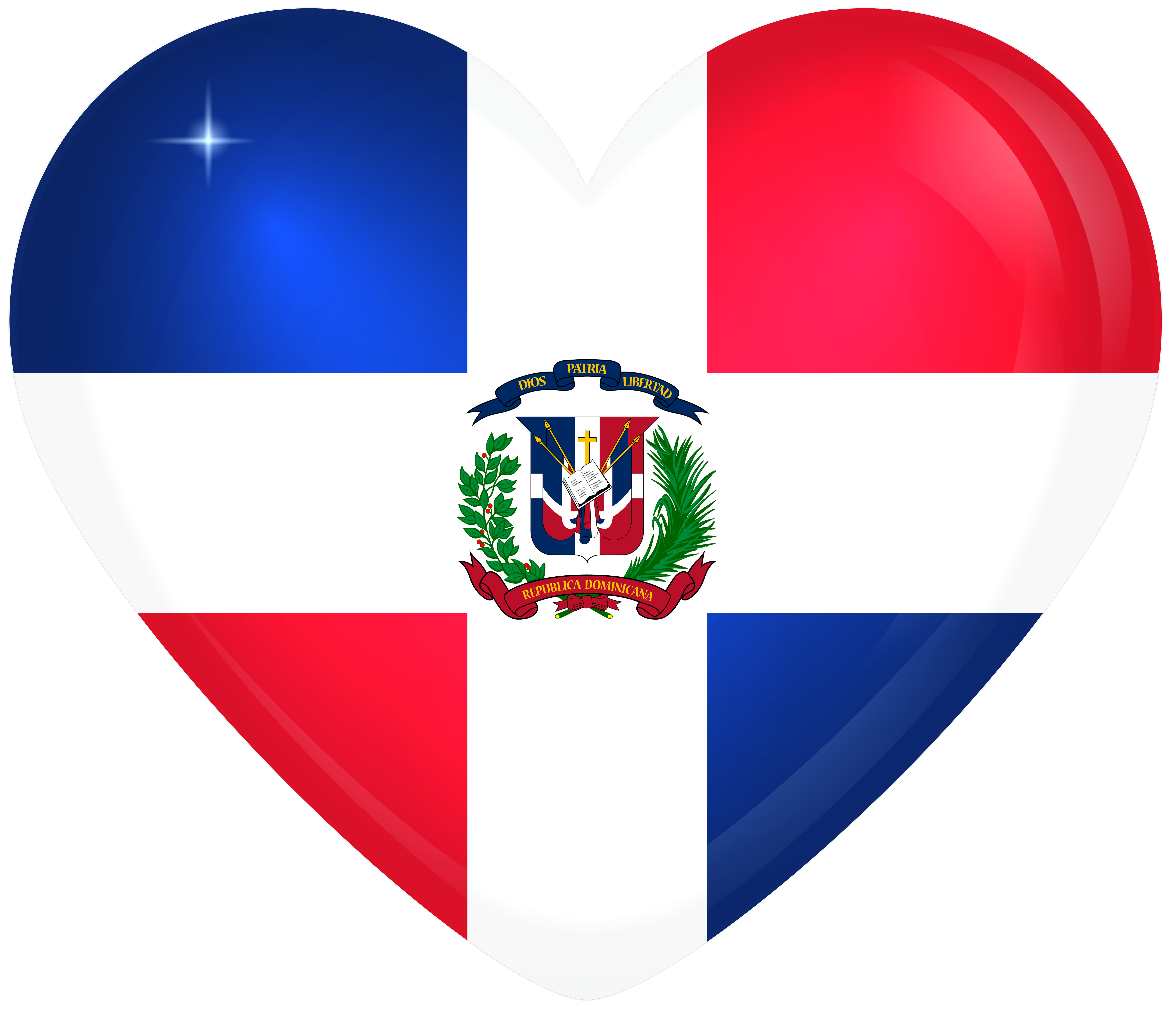 Dominican Republic Large Heart Flag Gallery Yopriceville High Quality Free Images And