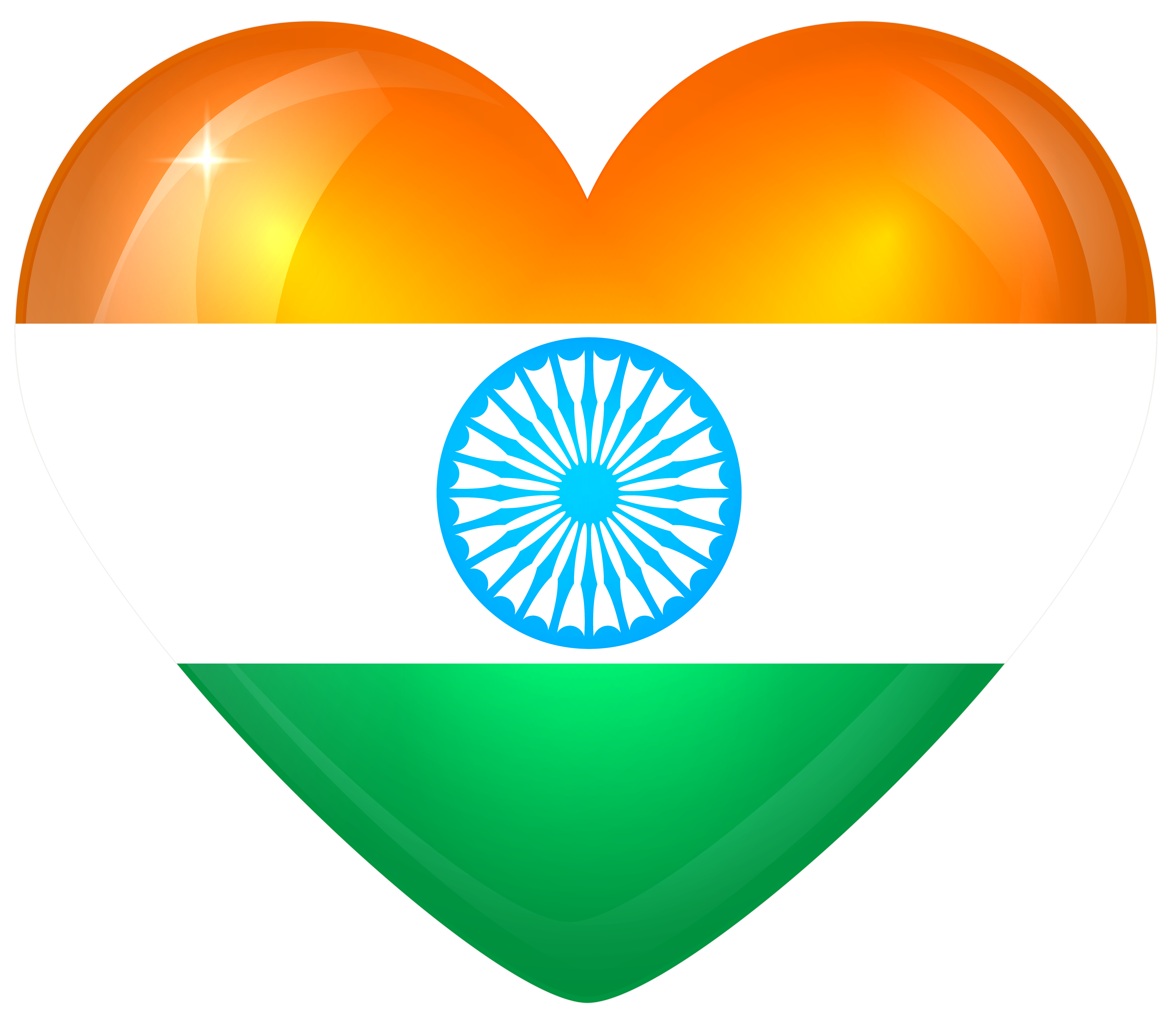 India Large Heart Flag | Gallery Yopriceville - High-Quality Free ...