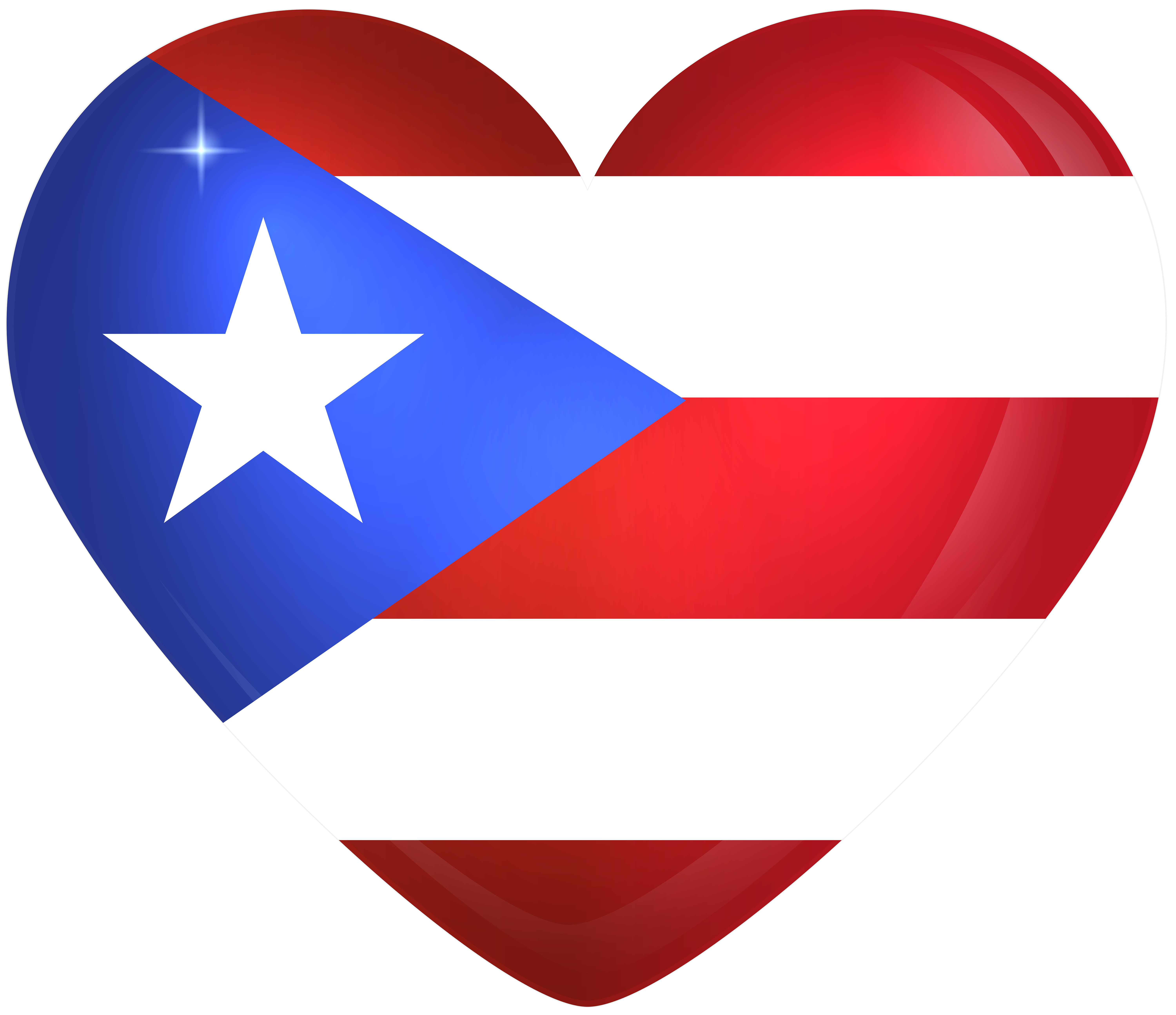 Puerto Rico Flag Heart' Sticker