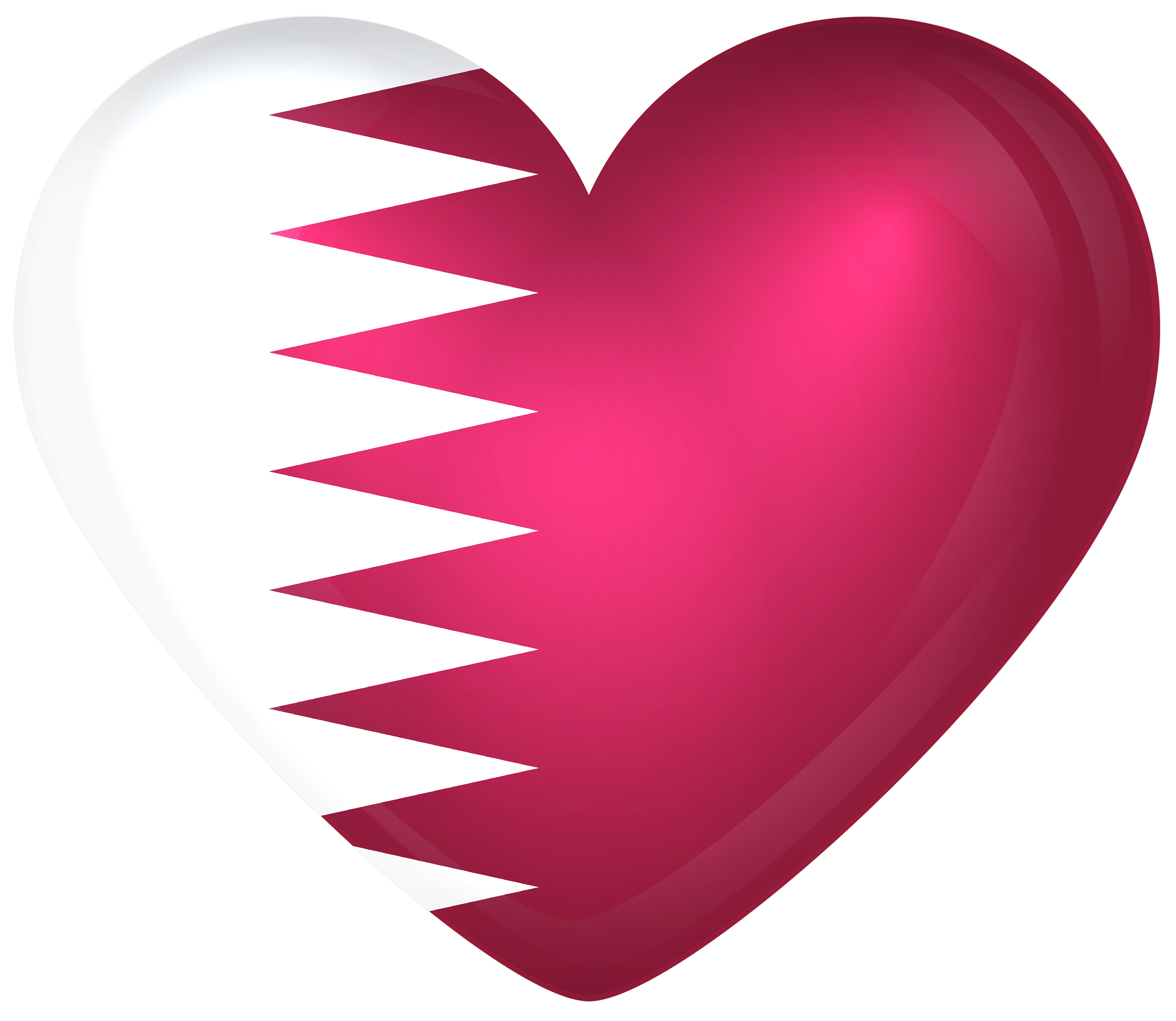 Qatar Large Heart Flag | Gallery Yopriceville - High ...