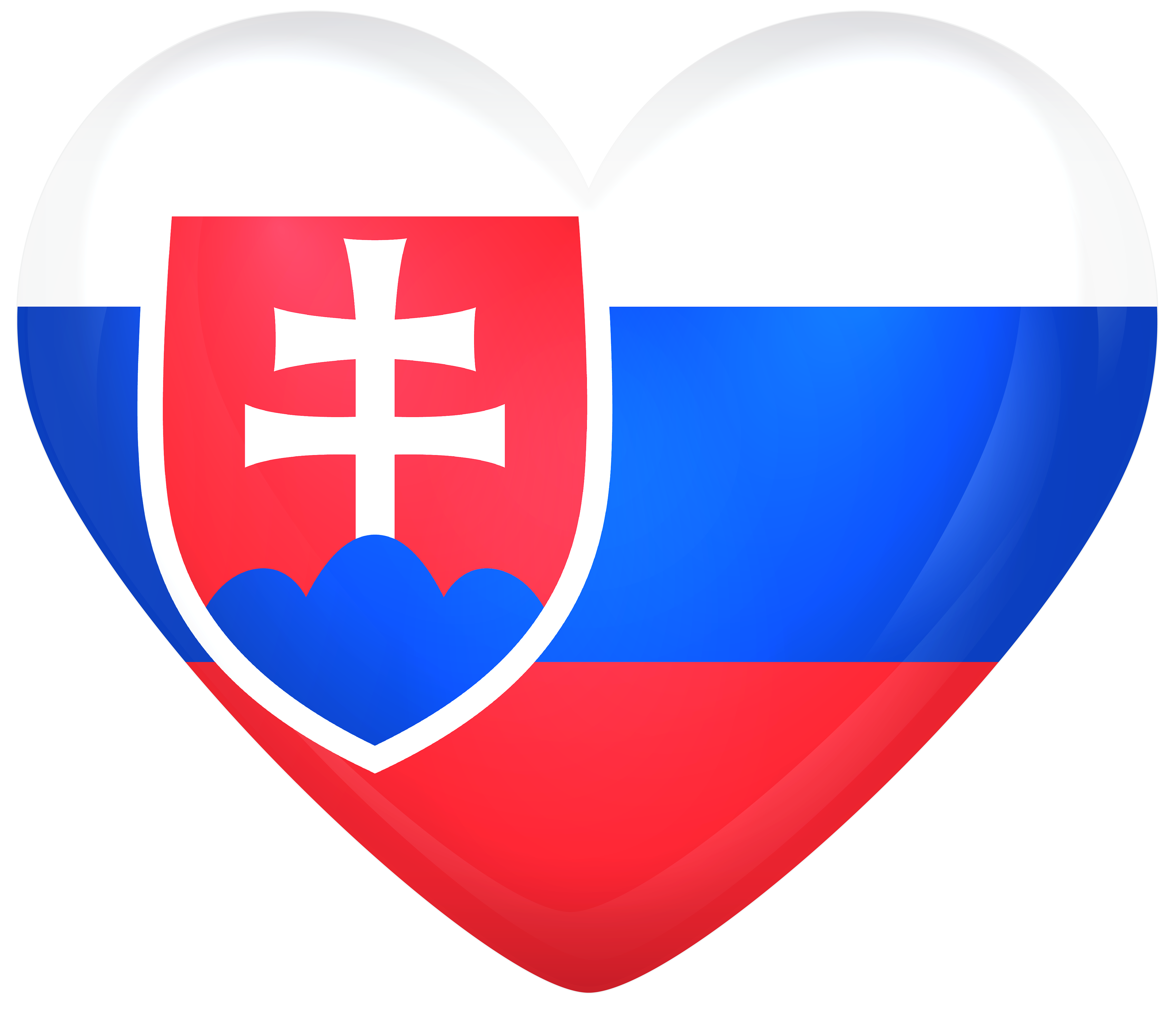 Slovakia Large Heart Flag | Gallery Yopriceville - High ...