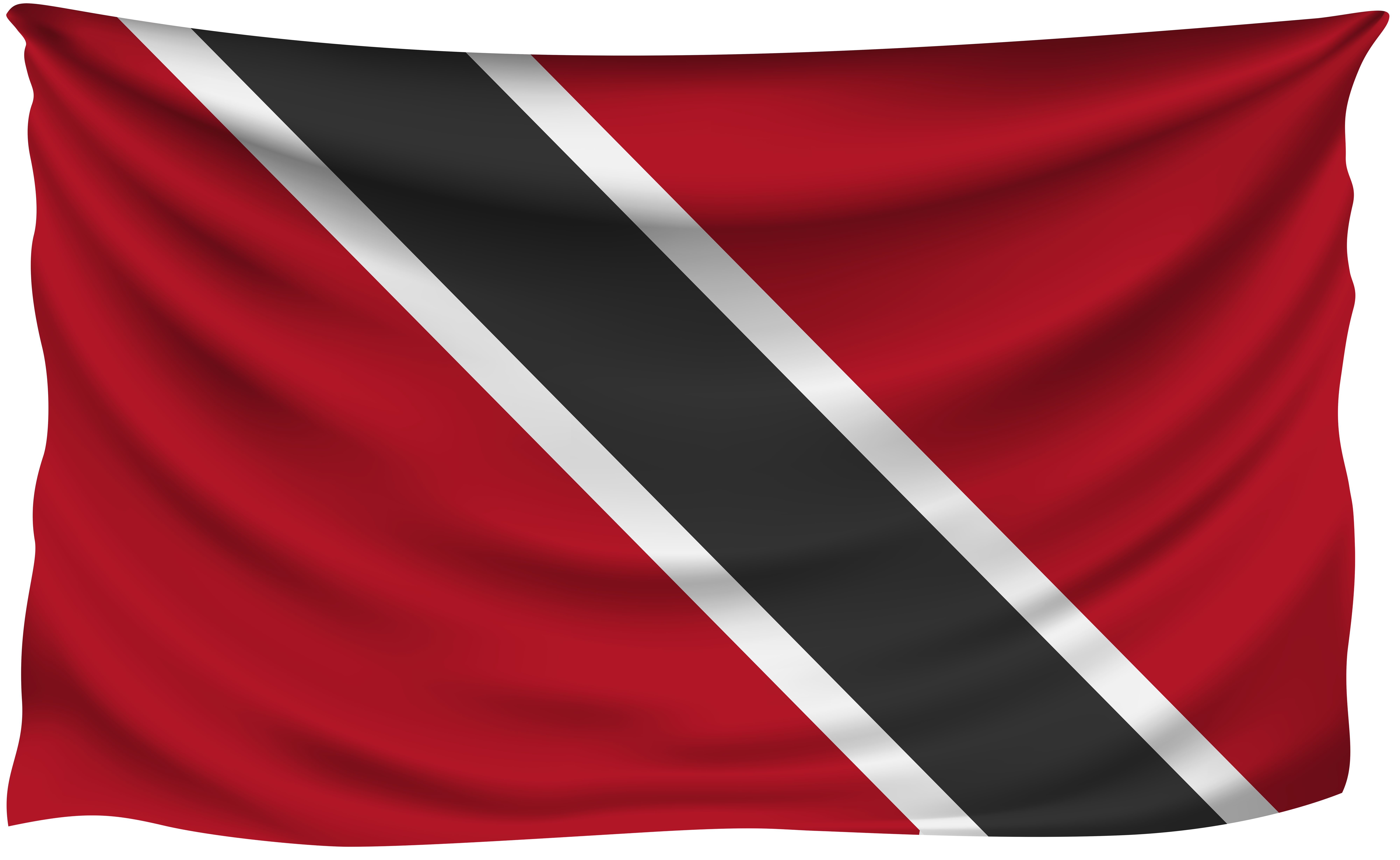 Trinidad and Tobago Wrinkled Flag | Gallery Yopriceville - High-Quality