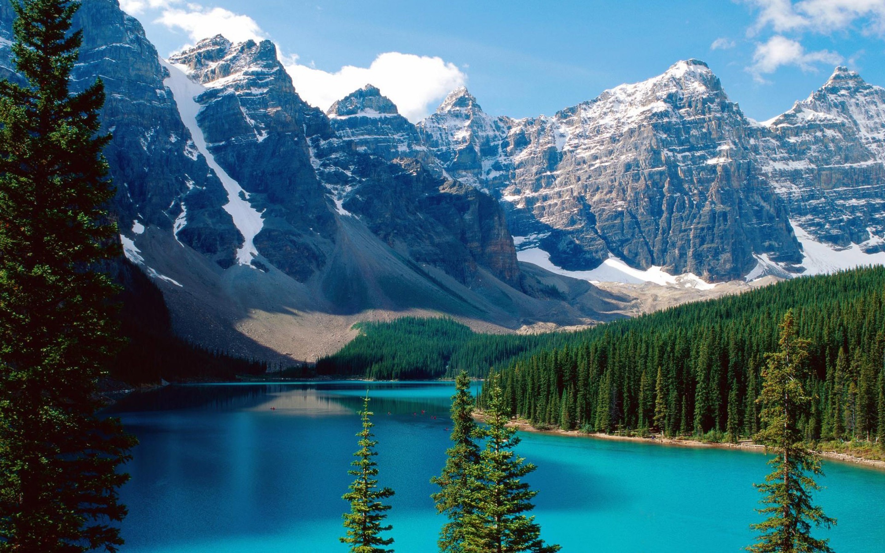 Desktop Wallpapers Banff Canada Lake Moraine Nature 2560x1440