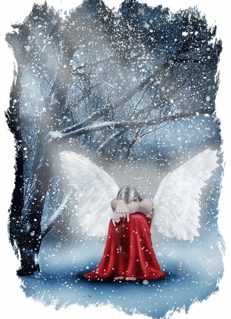 This gif image - Angel in the Snow, is available for free download