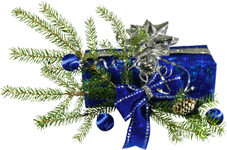 This gif image - Animated Christmas Blue Gift, is available for free download
