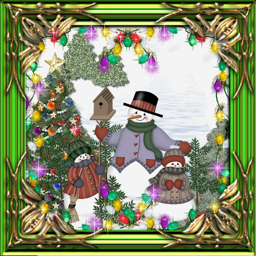 This gif image - Animated Christmas Snowman Card, is available for free download