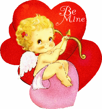 This gif image - Animated Cupid Be Mine, is available for free download