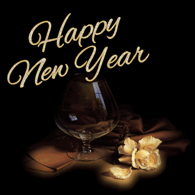 This gif image - Animated Happy New Year With Rose, is available for free download