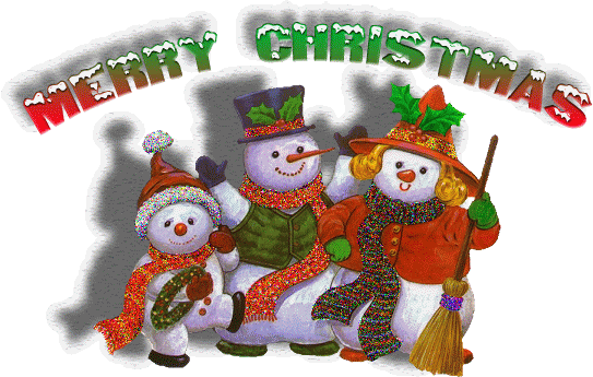 This gif image - Animated Merry Christmas with Snowmen, is available for free download