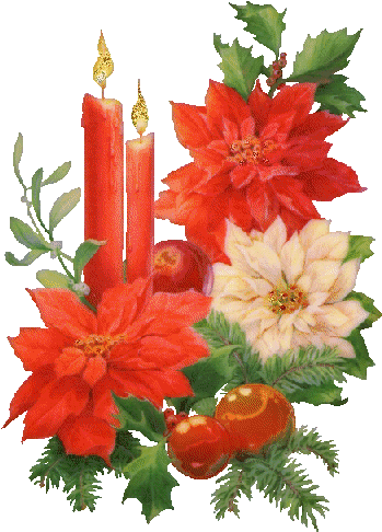 This gif image - Animated Red Christmas Candles, is available for free download