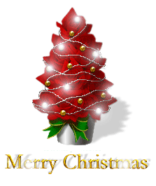 This gif image - Animated Red Mery Christmas Tree, is available for free download