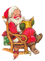 This gif image - Animated Santa at Chair, is available for free download