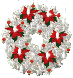 This gif image - Animated Silver Christmas Wreath, is available for free download