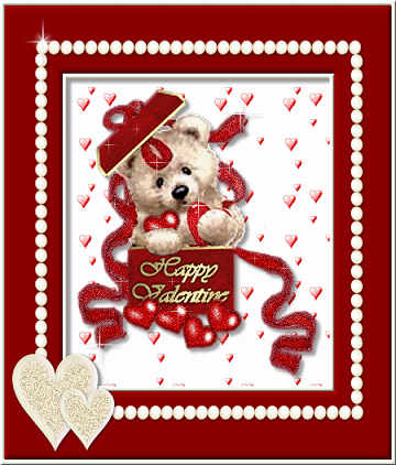 This gif image - Animated Valentine Card With Bear, is available for free download