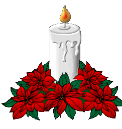 This gif image - Animated White Christmas Candle, is available for free download